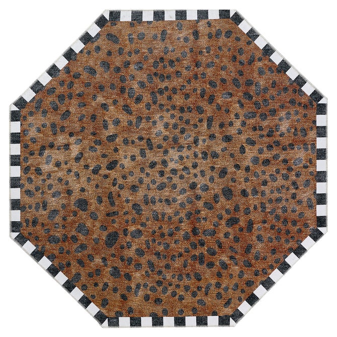 Cheetah 6' Octagon Washable Rug - {current_domain}
