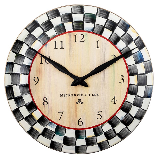 Courtly Check Wall Clock - {current_domain}