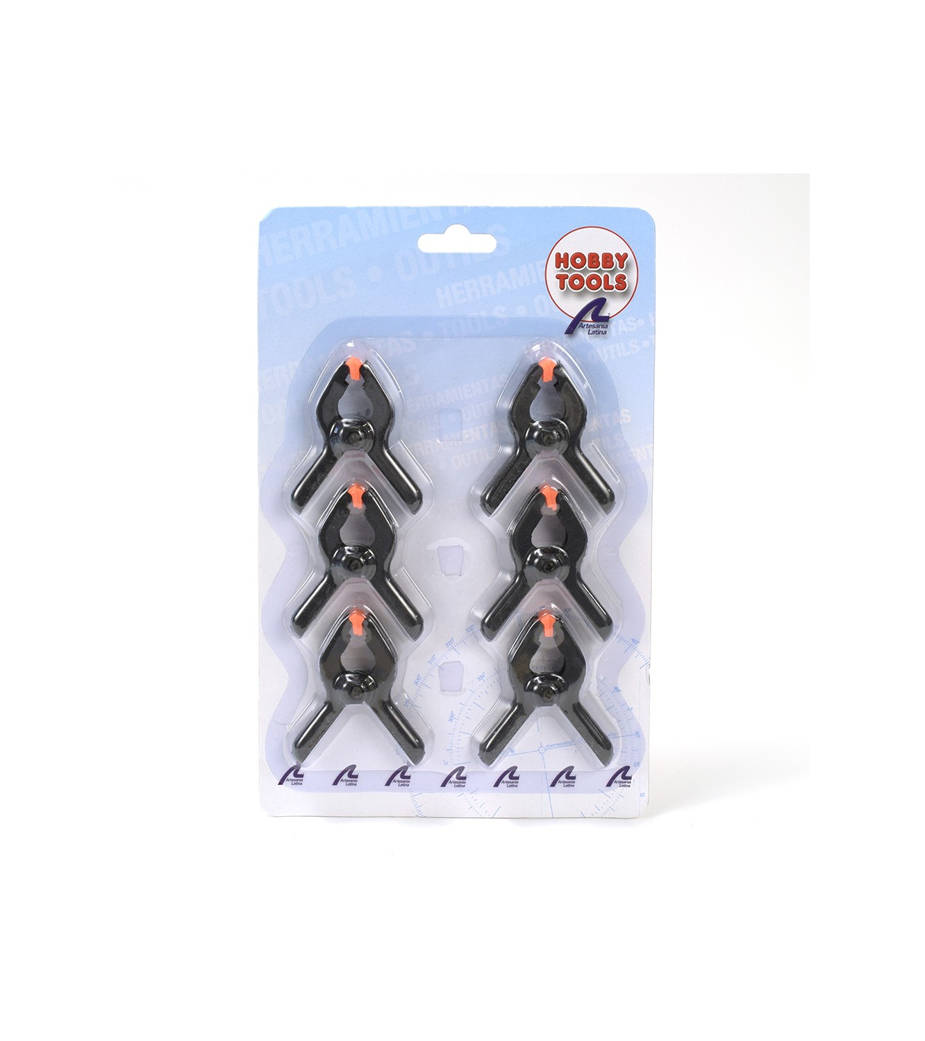 Set 6 Mini Fastening Pliers 1.18" (30 mm)