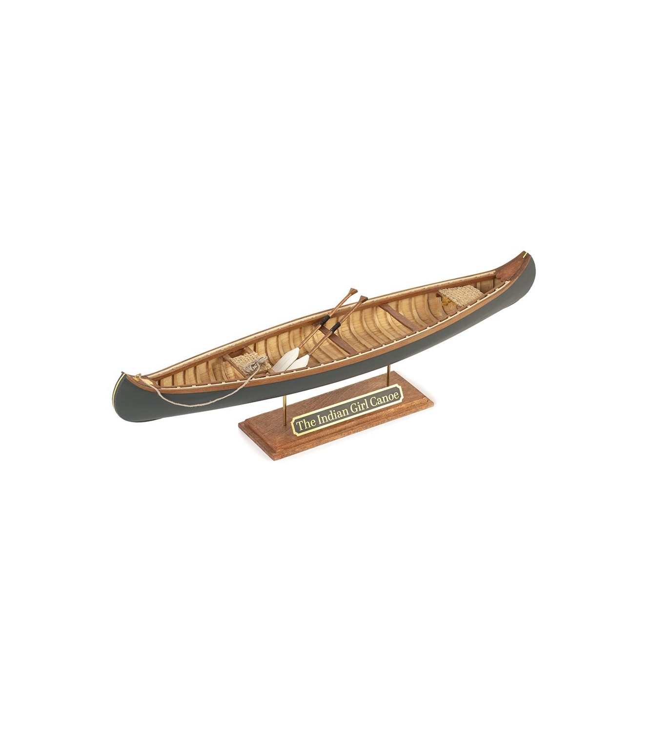 The Indian Girl Canoe 1:16. Wooden Scale Model Ship.