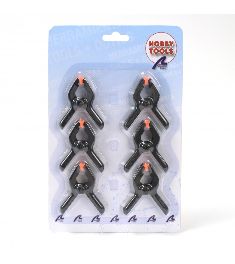 Set 6 Mini Fastening Pliers 1.18" (30 mm)