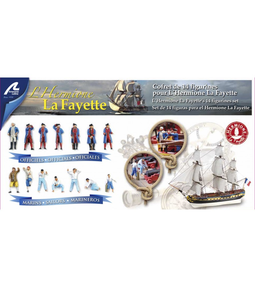 Set of 14 Metal Figures for Hermione La Fayette