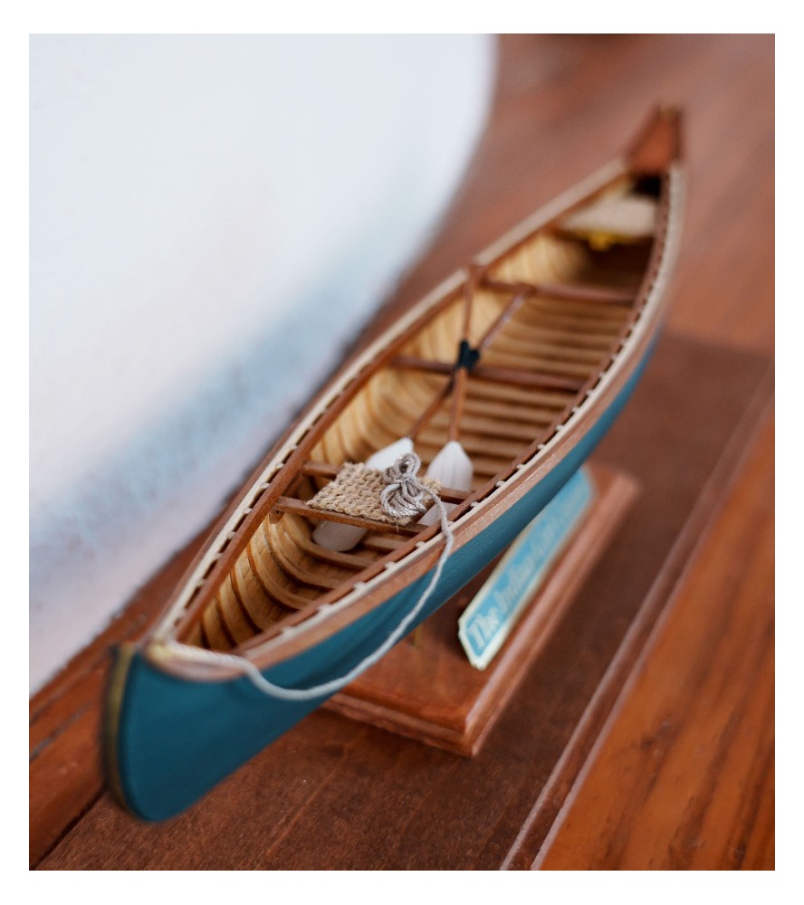 Gift Pack with Ship Model, Paints, Showcase and Tools: The Indian Girl Canoe