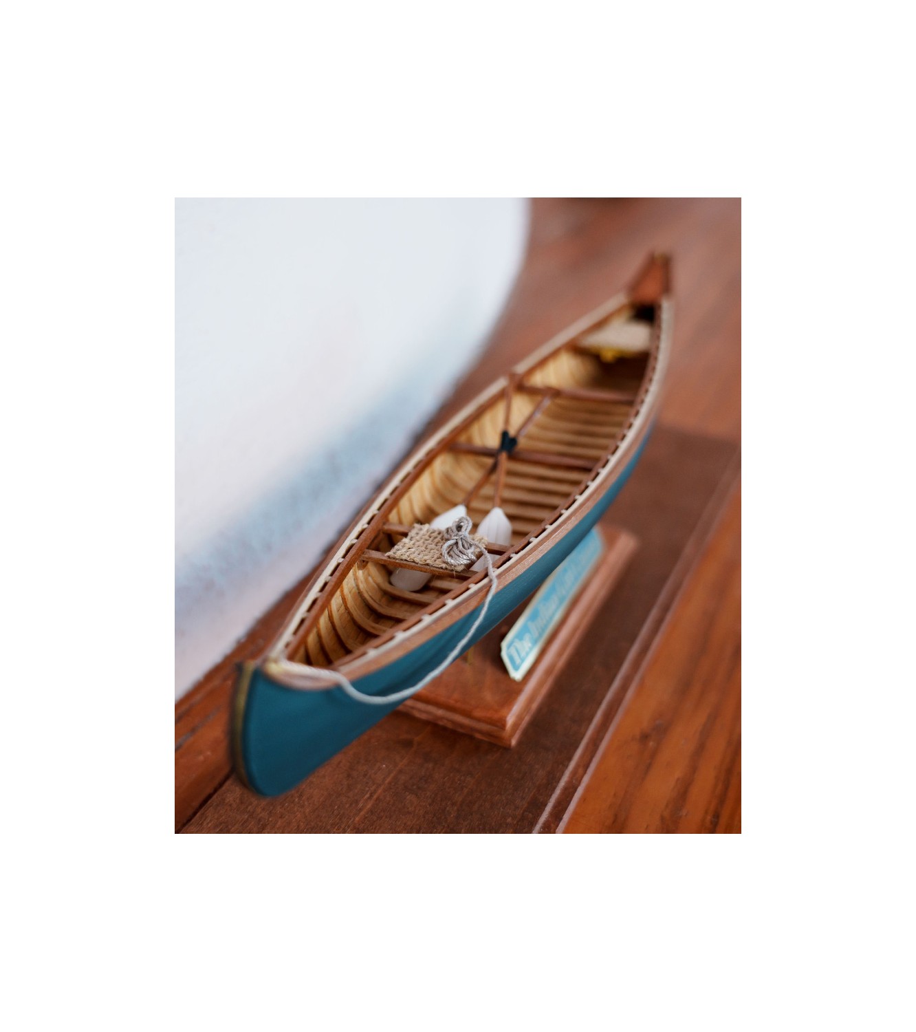 Gift Pack with Ship Model, Paints, Showcase and Tools: The Indian Girl Canoe