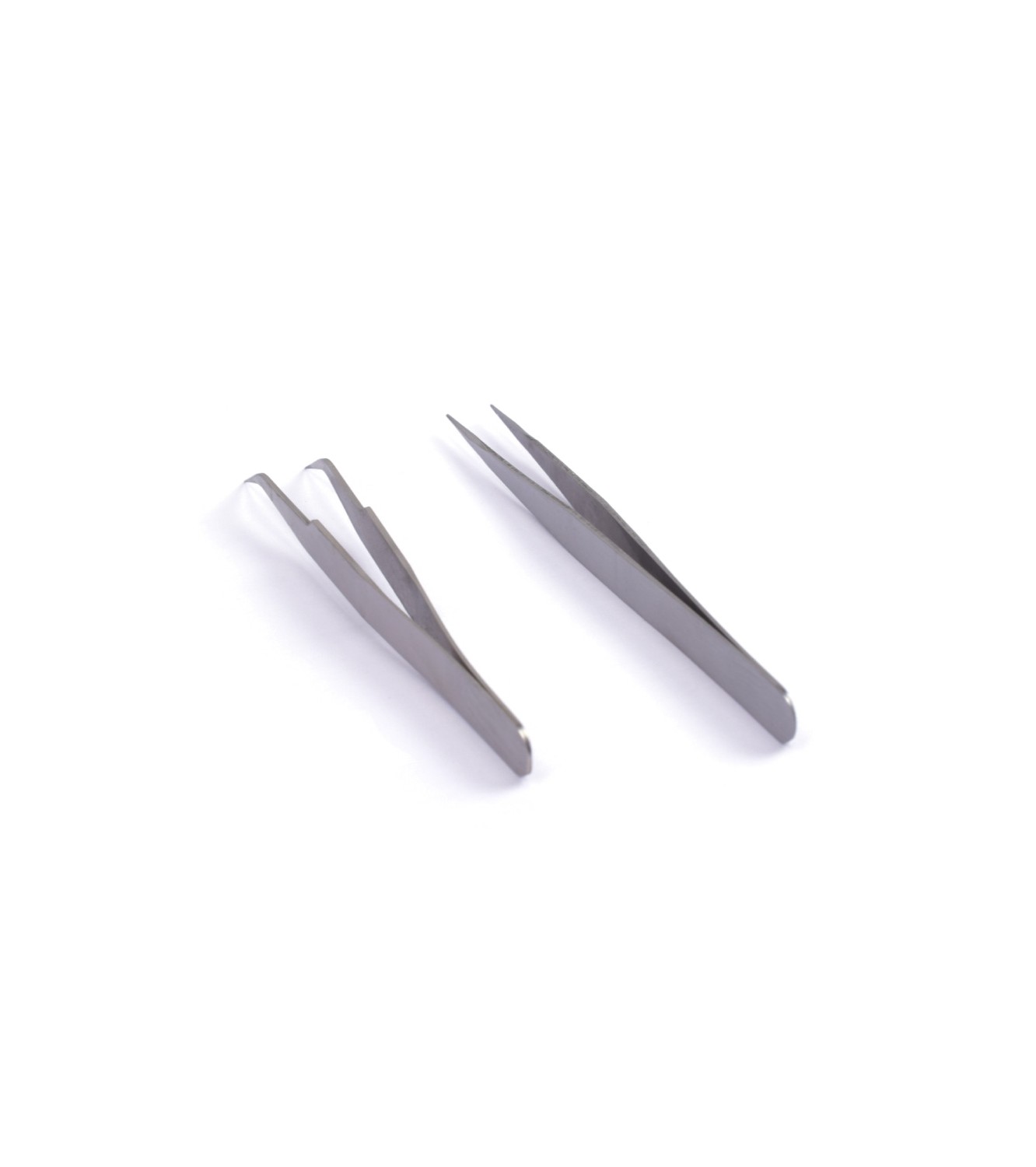 Set of 2 Straight & Curved Fastening Tweezers