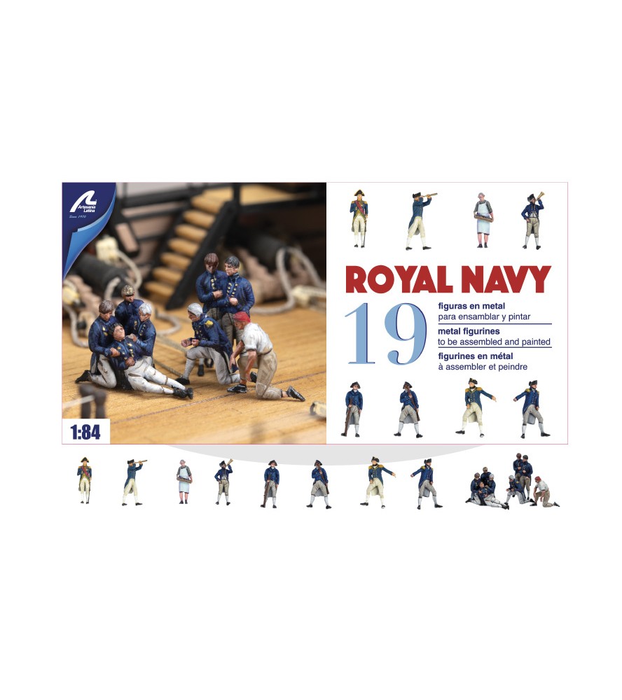 New Set of 19 Metal Figures for Ships British Royal Navy