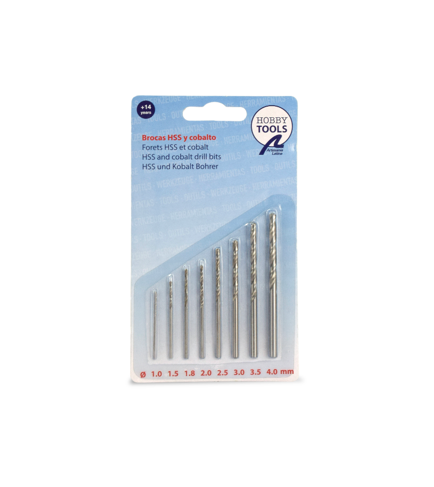 Set of 8 HSS and Cobalt Drill Bits