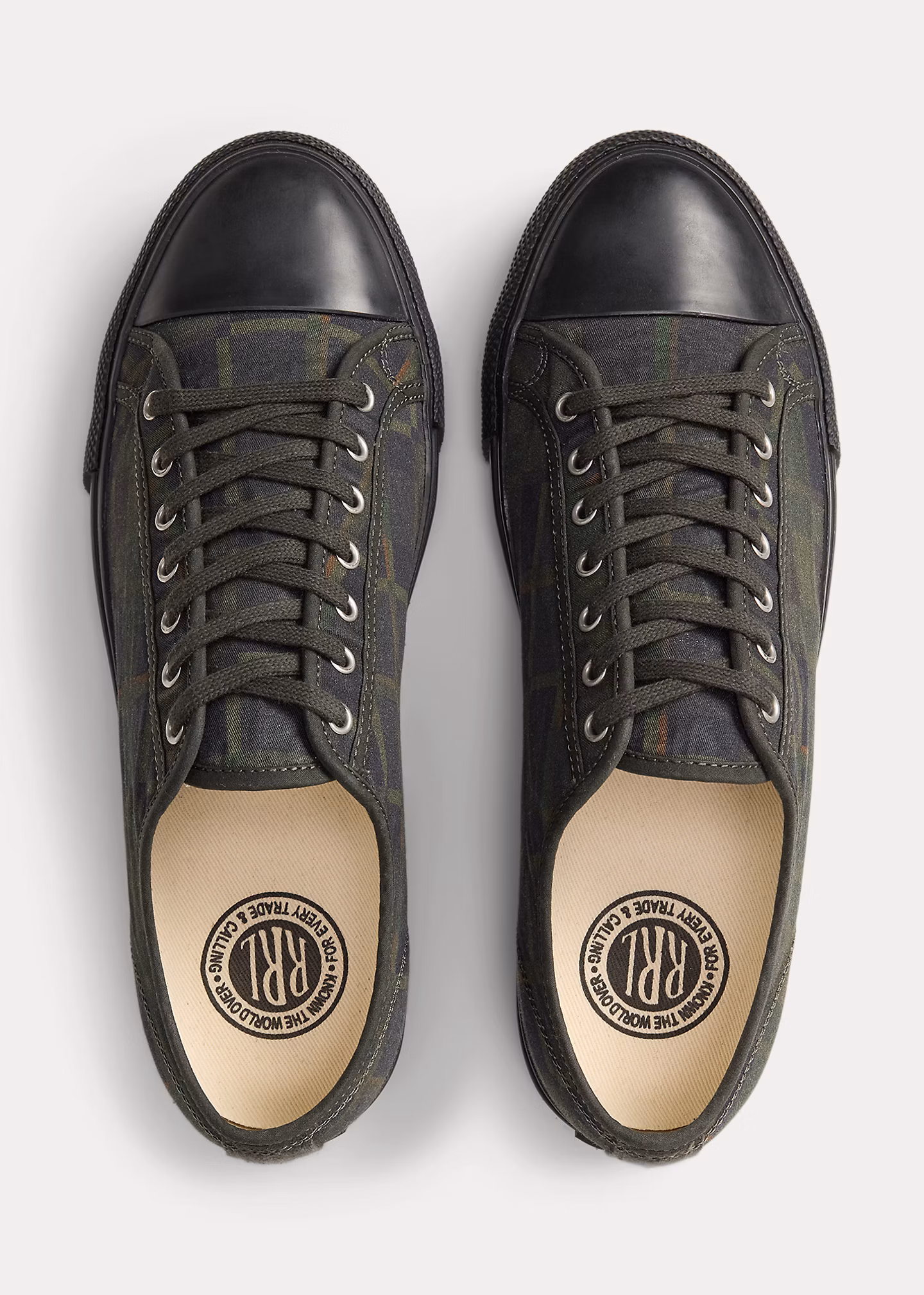 Sneaker aus Wachstuch mit Karomuster - RALPH LAUREN OUTLET