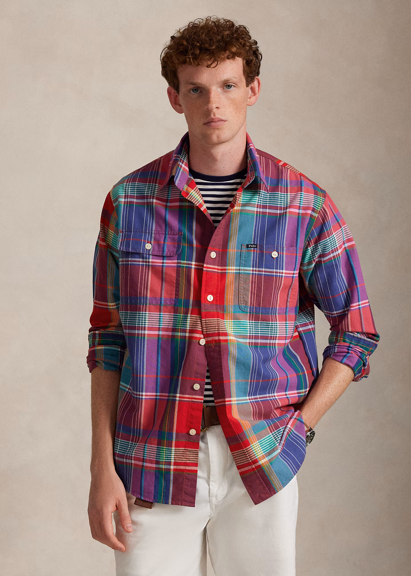 Kariertes Classic-Fit Oxford-Arbeitshemd - RALPH LAUREN OUTLET