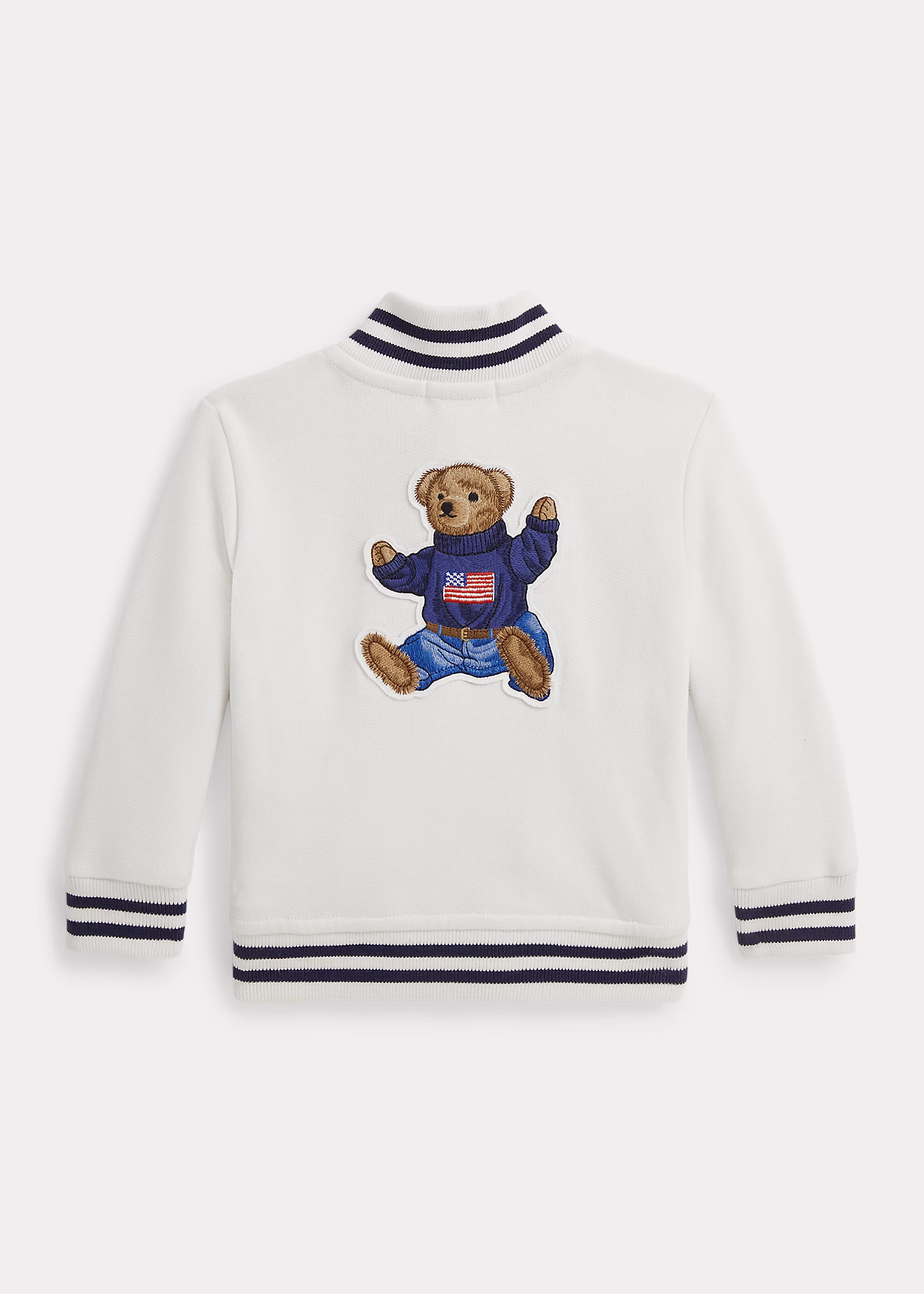 Fleece-Baseballjacke mit Polo Bear - RALPH LAUREN OUTLET