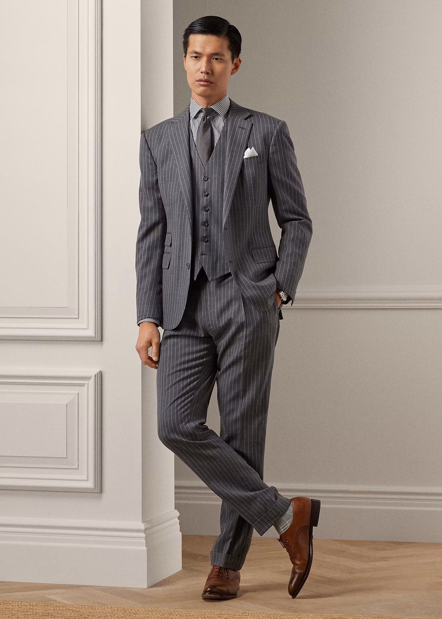 Handgefertigter Anzug aus Wollmischung - RALPH LAUREN OUTLET