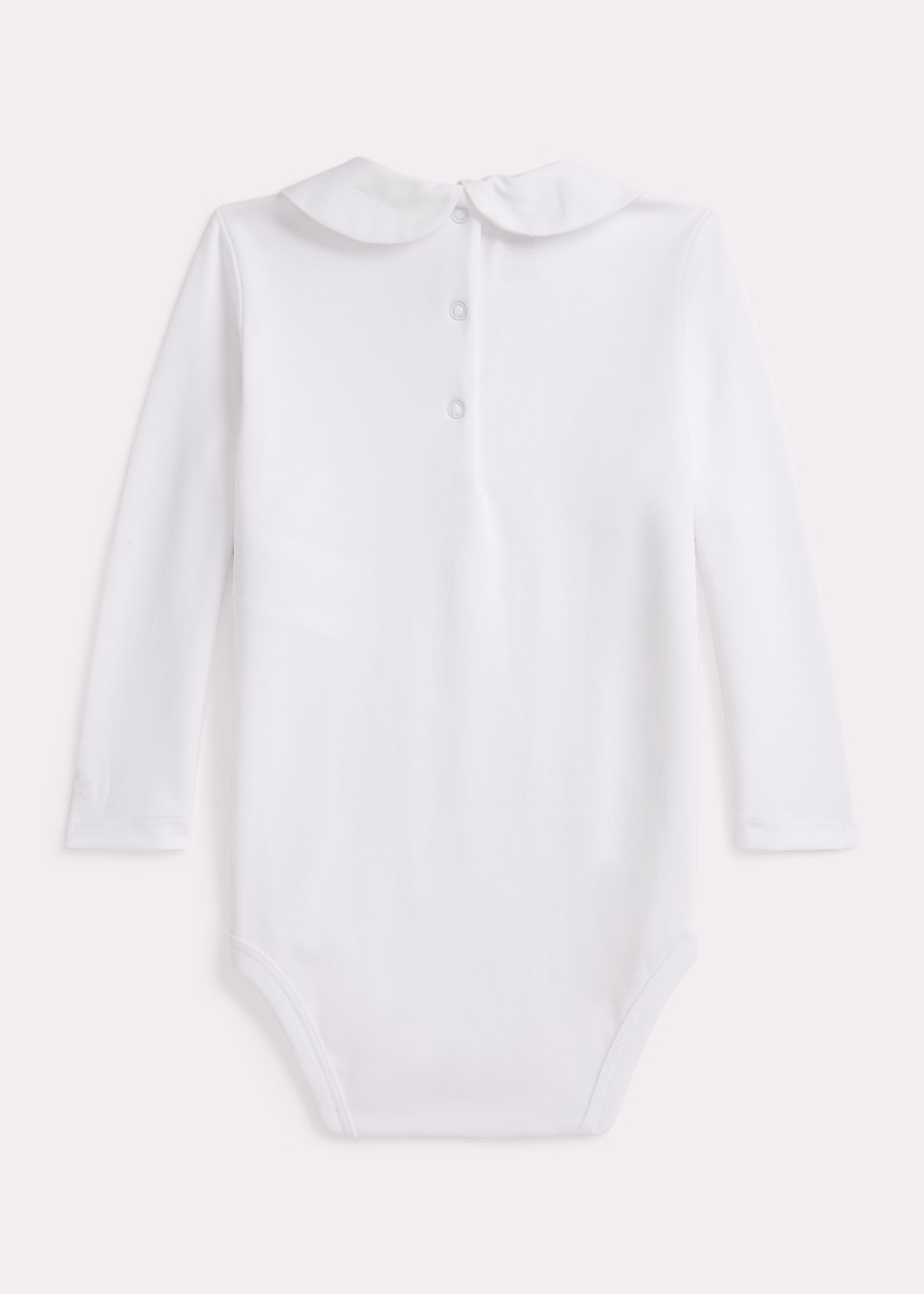 Baumwoll-Babybody mit besticktem Kragen - RALPH LAUREN OUTLET
