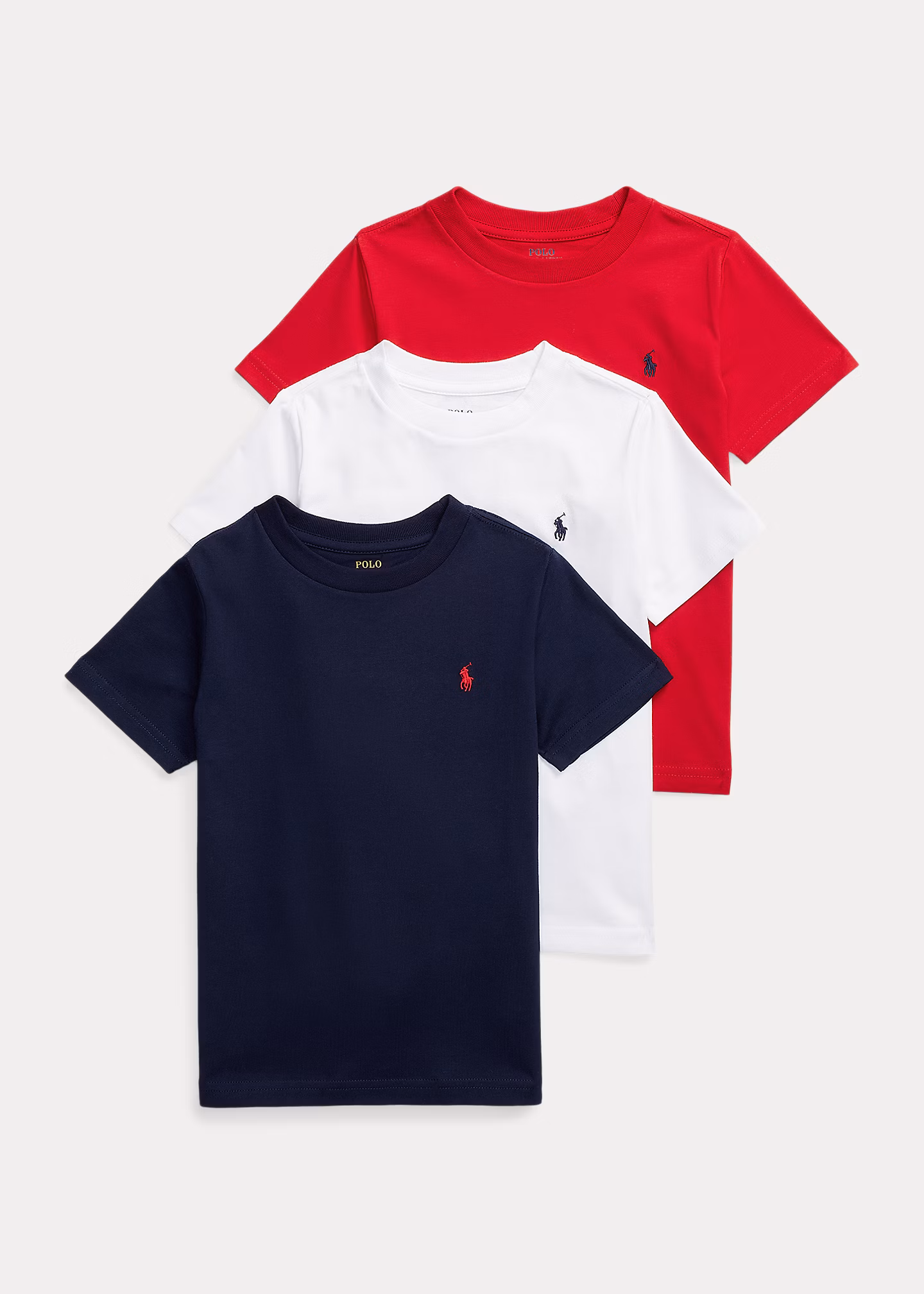 3er-Pack Rundhals-T-Shirts aus Jersey - RALPH LAUREN OUTLET