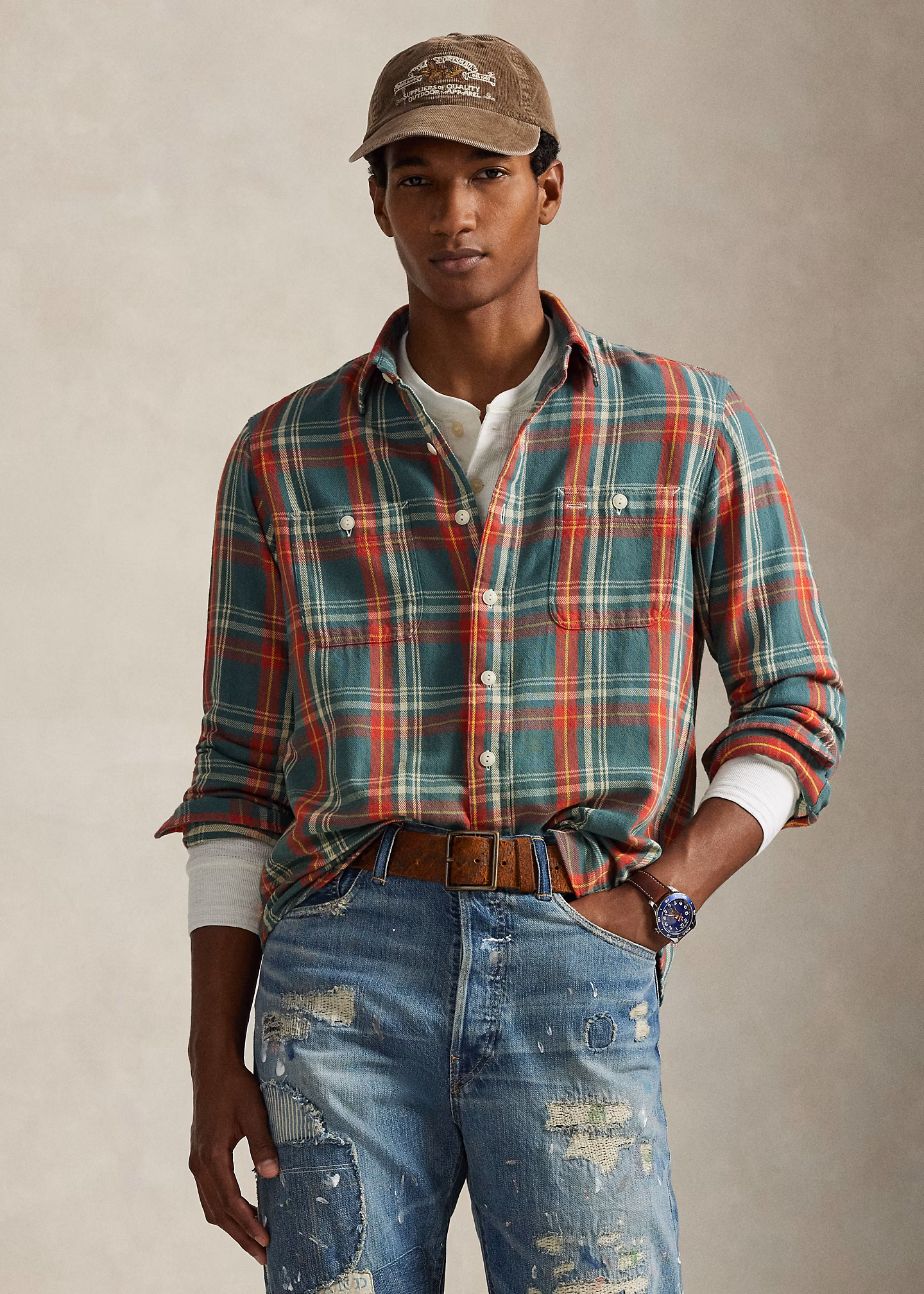 Classic-Fit Flanell-Arbeitshemd - RALPH LAUREN OUTLET