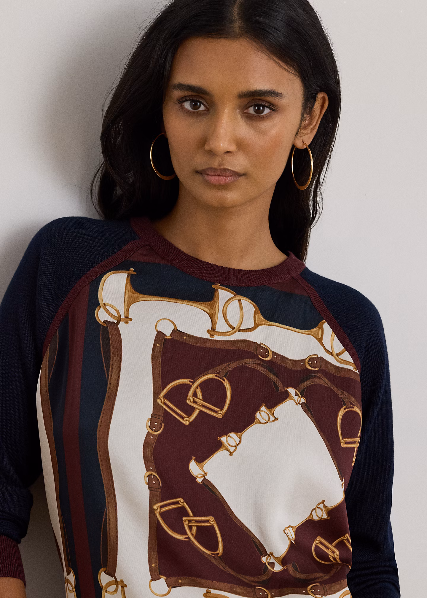 Baumwollmix-Pullover mit Reitdruck - RALPH LAUREN OUTLET