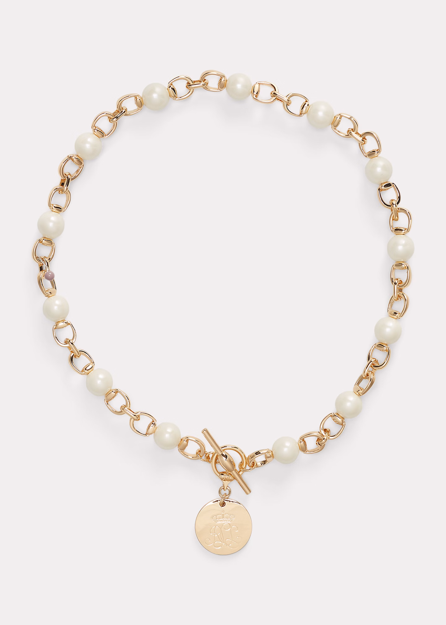 Goldfarbene Halskette mit Logoanhänger - RALPH LAUREN OUTLET