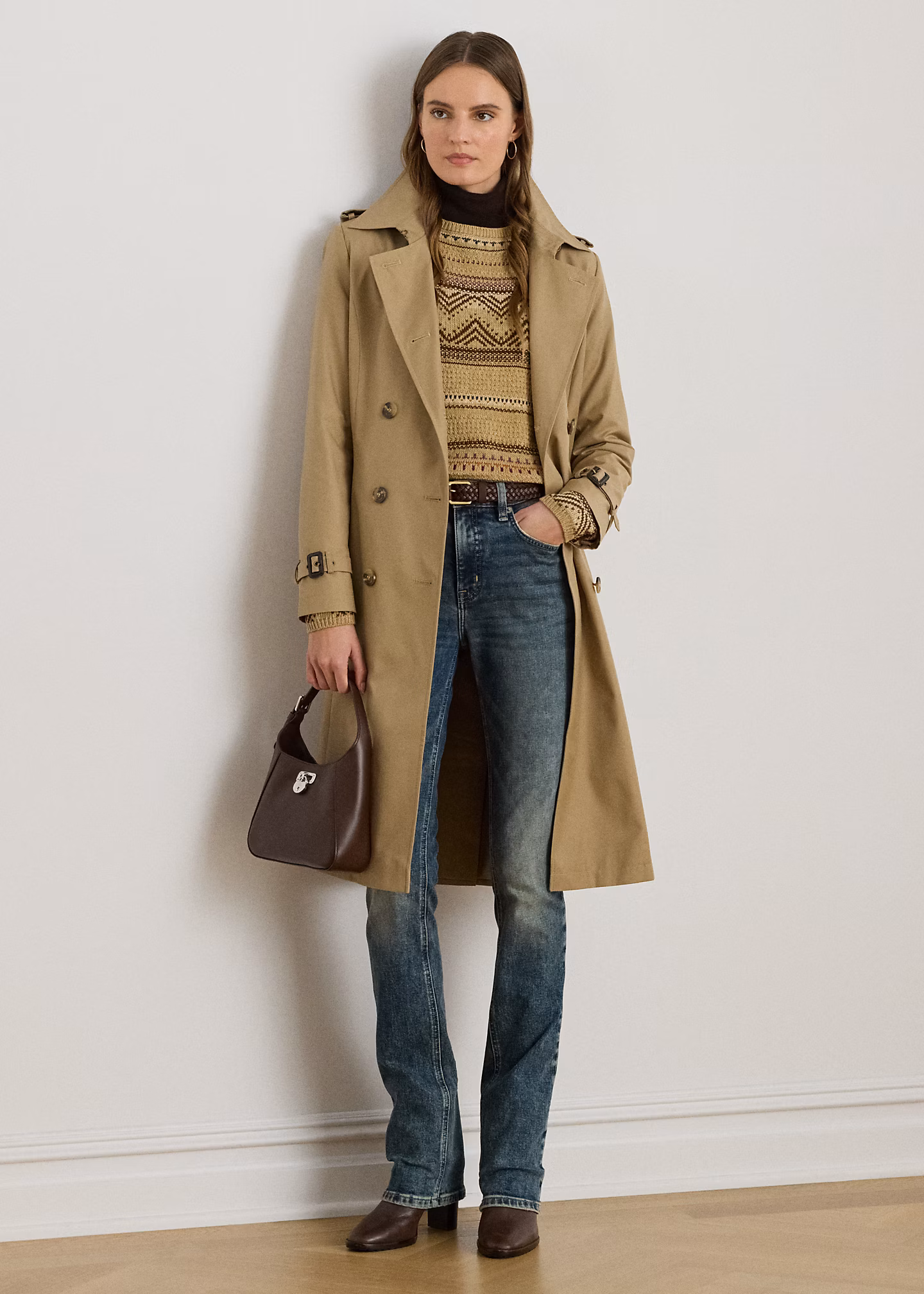 Zweireihiger Trenchcoat mit Gürtel - RALPH LAUREN OUTLET