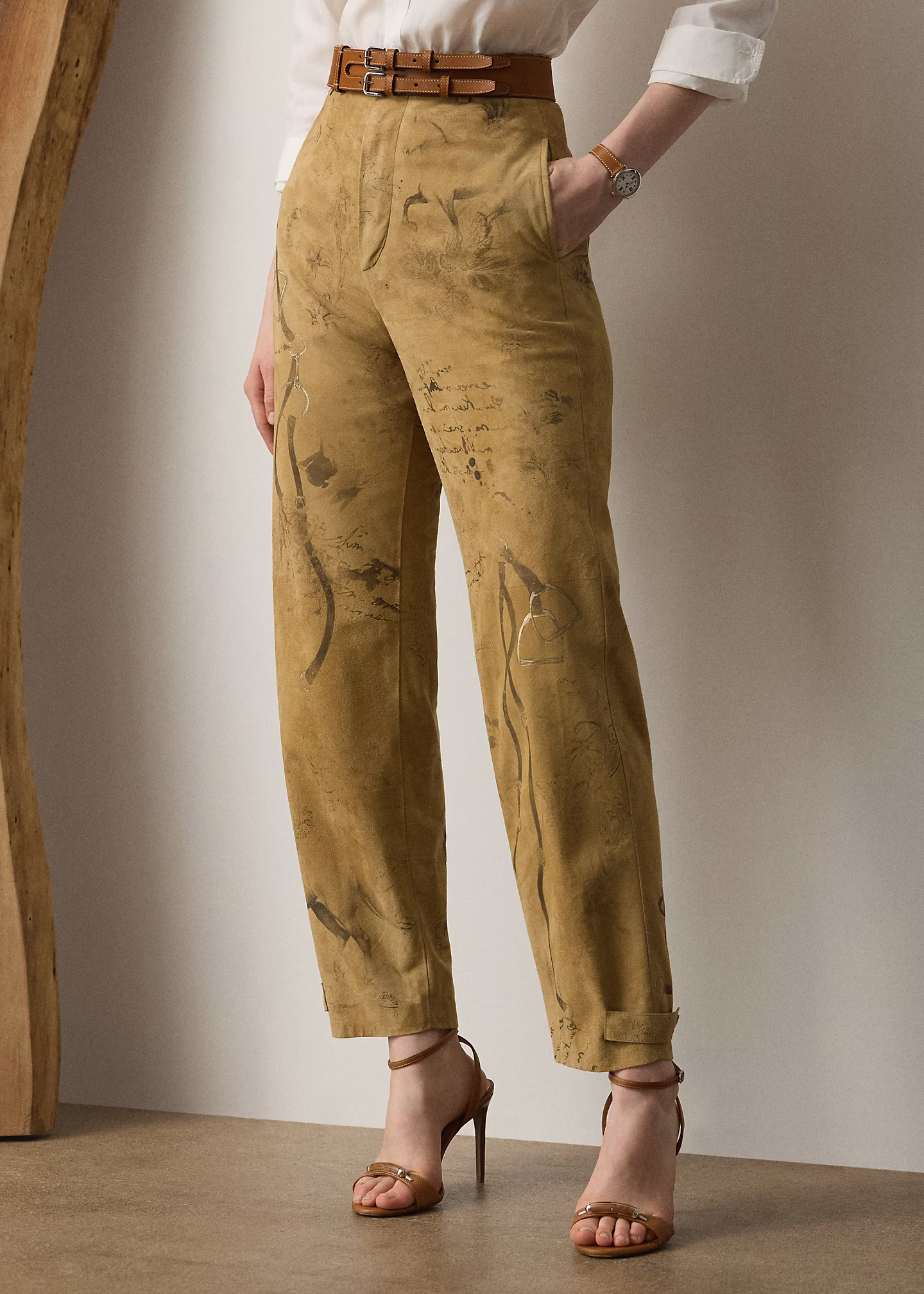 Bedruckte Lammwildlederhose Gillian - RALPH LAUREN OUTLET