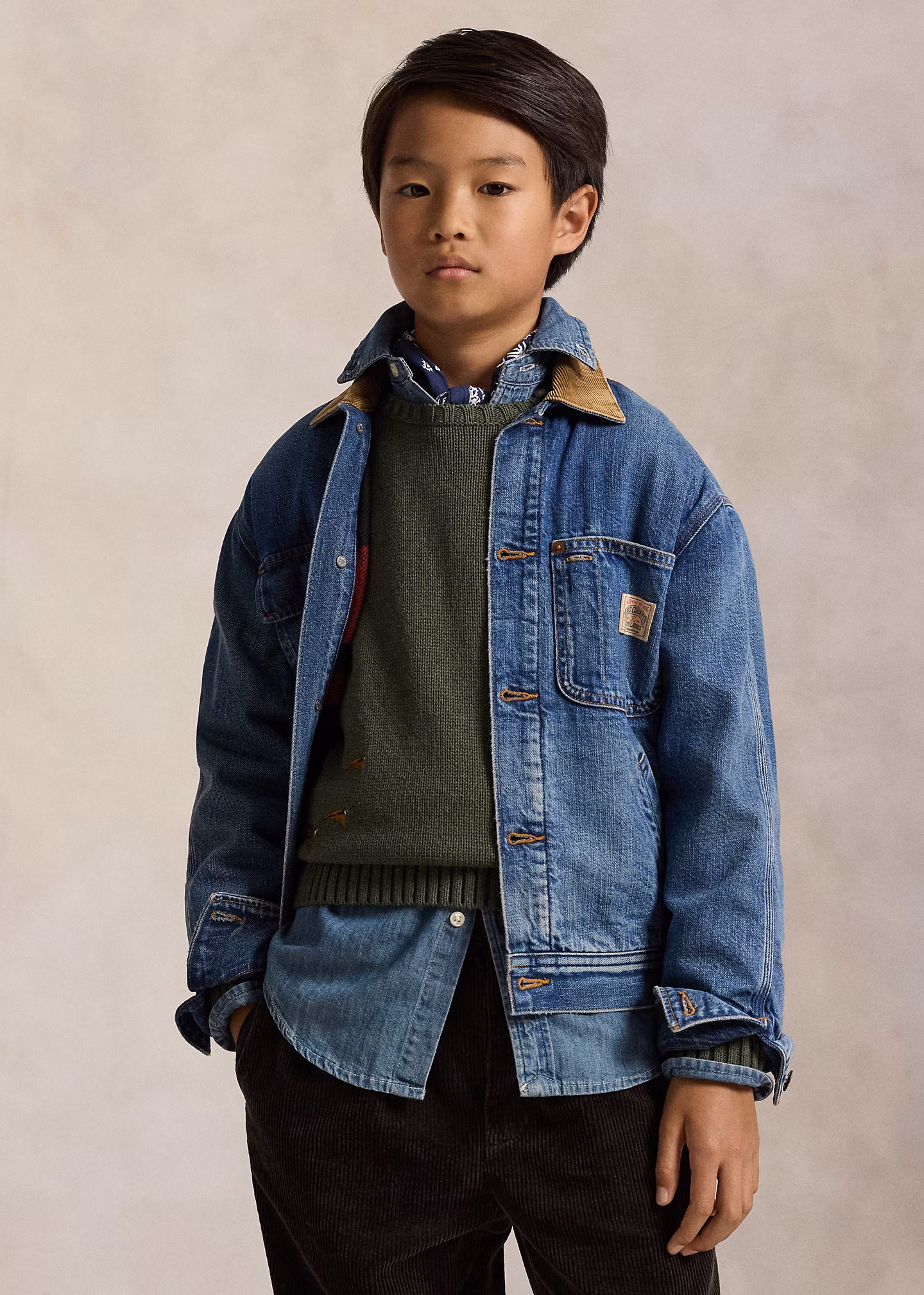 Jeansjacke mit Kordsamtkragen - RALPH LAUREN OUTLET