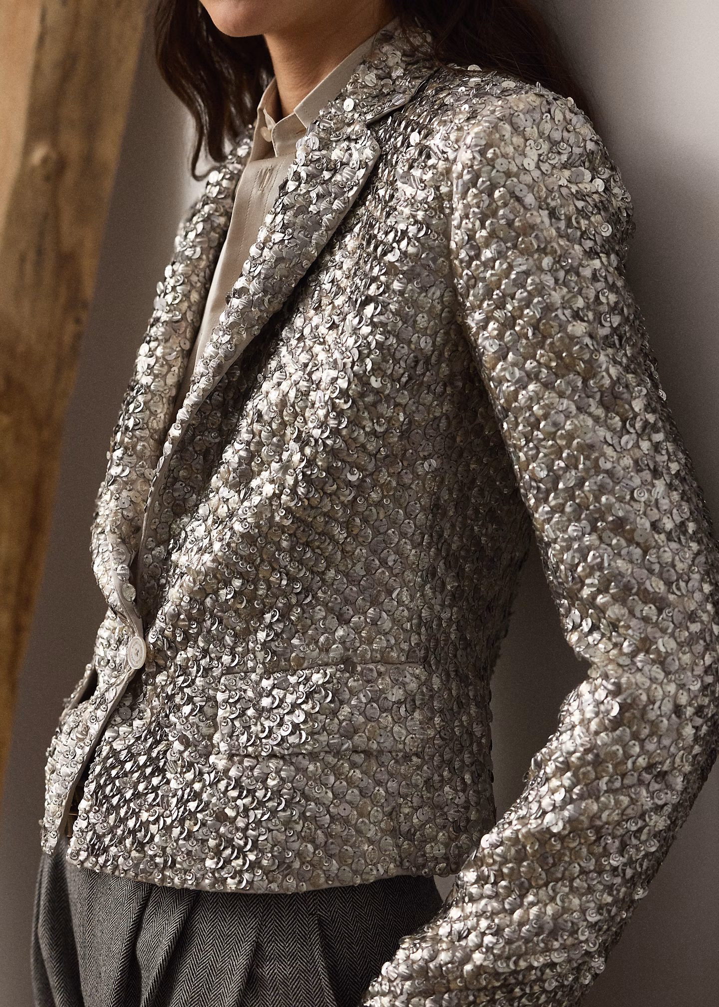 Verzierte Jacke Fawn aus Seidensatin - RALPH LAUREN OUTLET