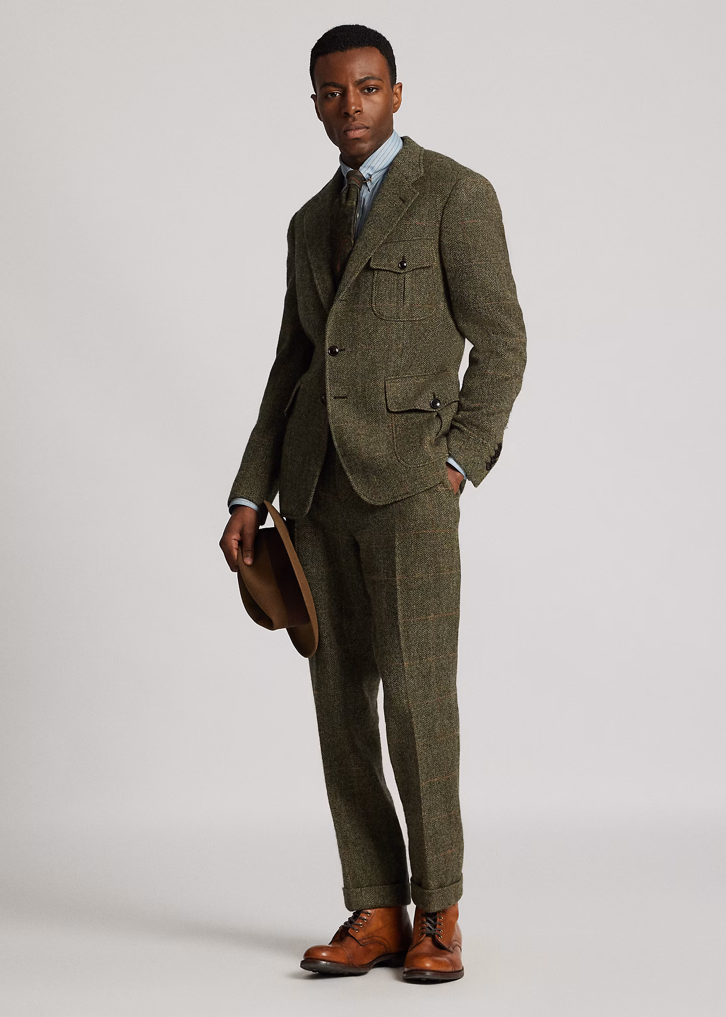 Slim-Fit Windowpane-Anzughose aus Wolle - RALPH LAUREN OUTLET
