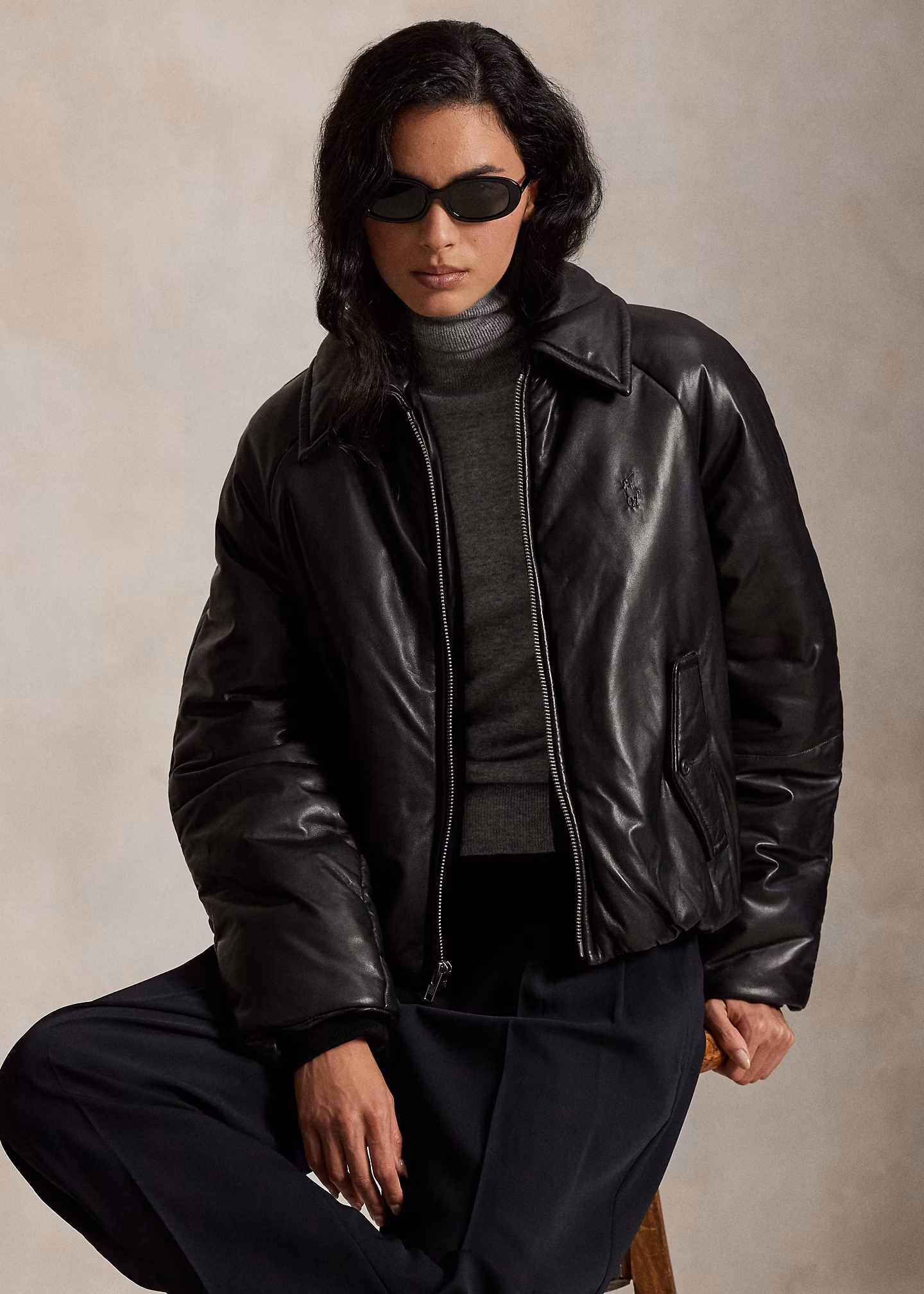 Pufferjacke aus Leder - RALPH LAUREN OUTLET