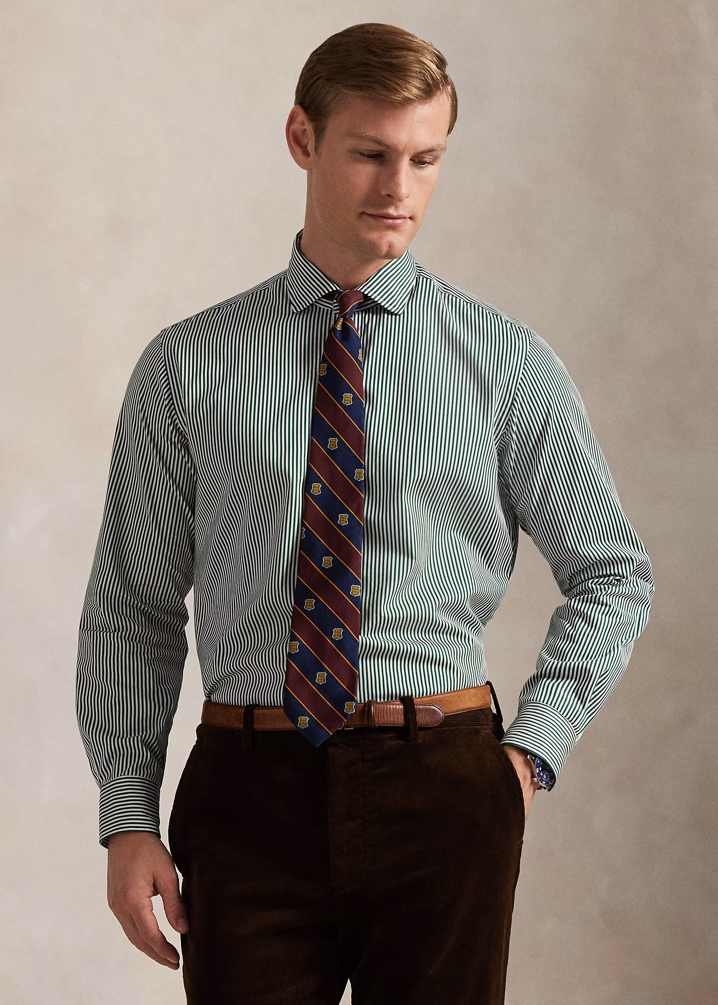 Custom-Fit Popelinehemd mit Streifen - RALPH LAUREN OUTLET