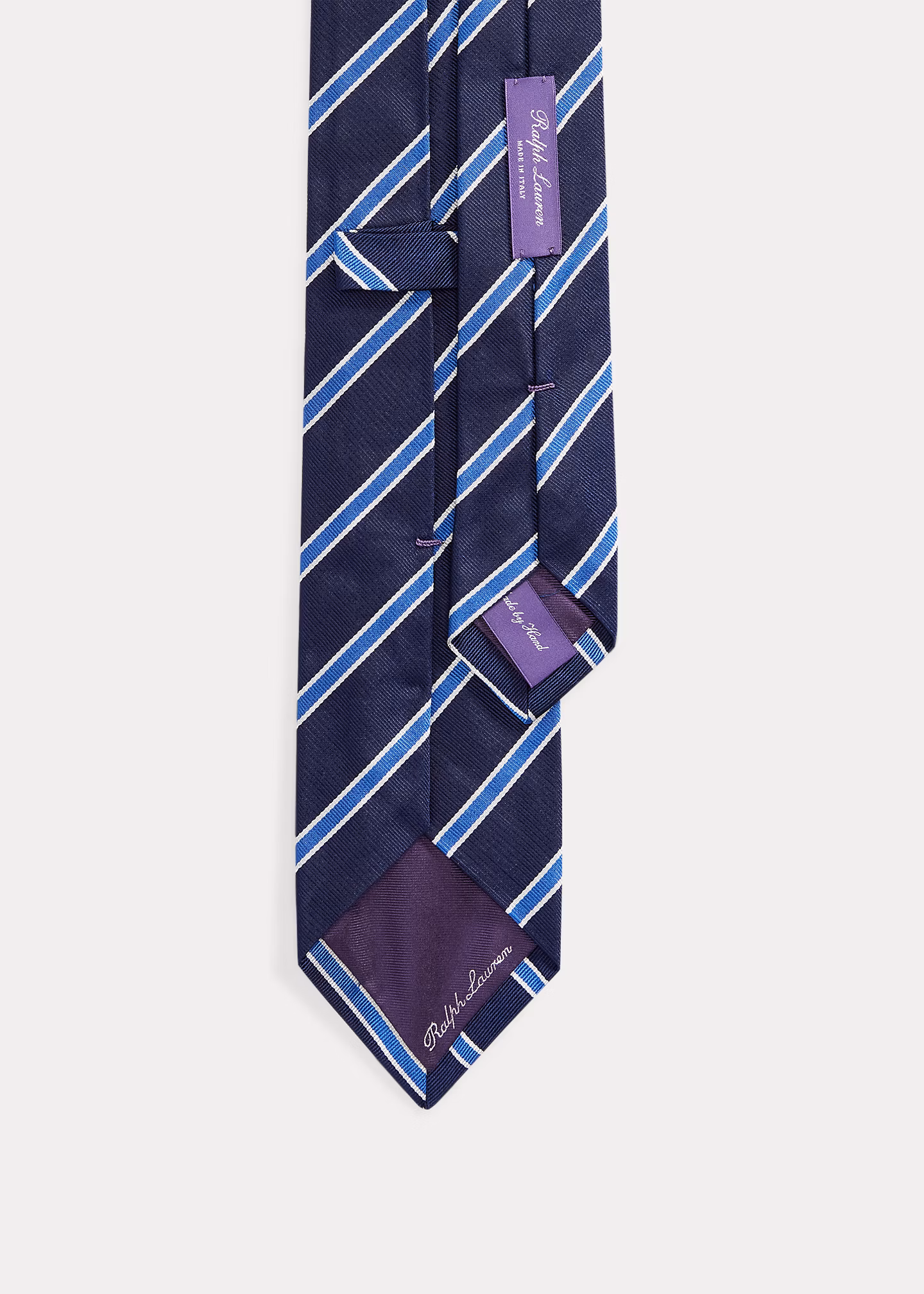 Gestreifte Krawatte aus Seidenrips - RALPH LAUREN OUTLET