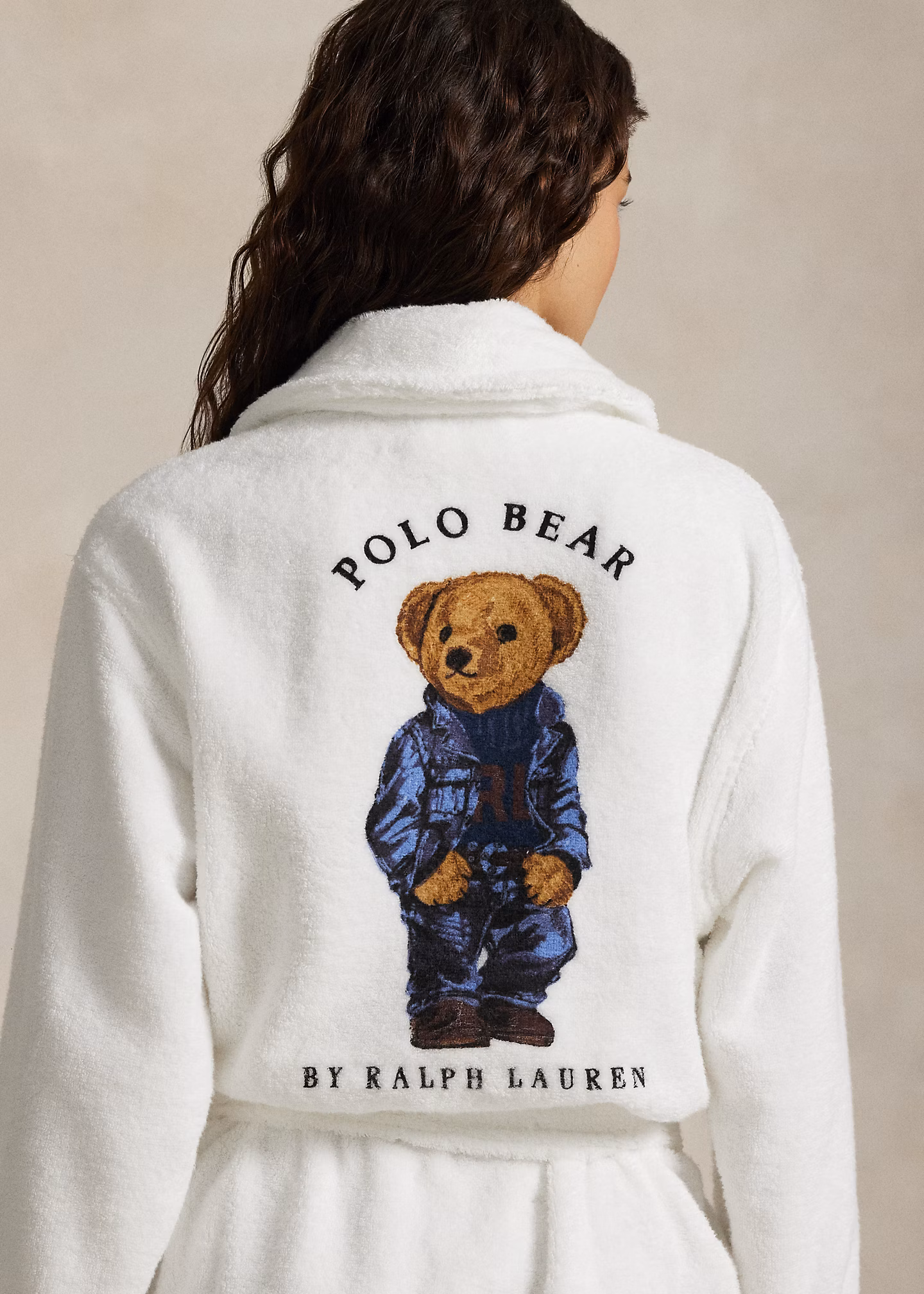 Baumwollbademantel mit Polo Bear - RALPH LAUREN OUTLET