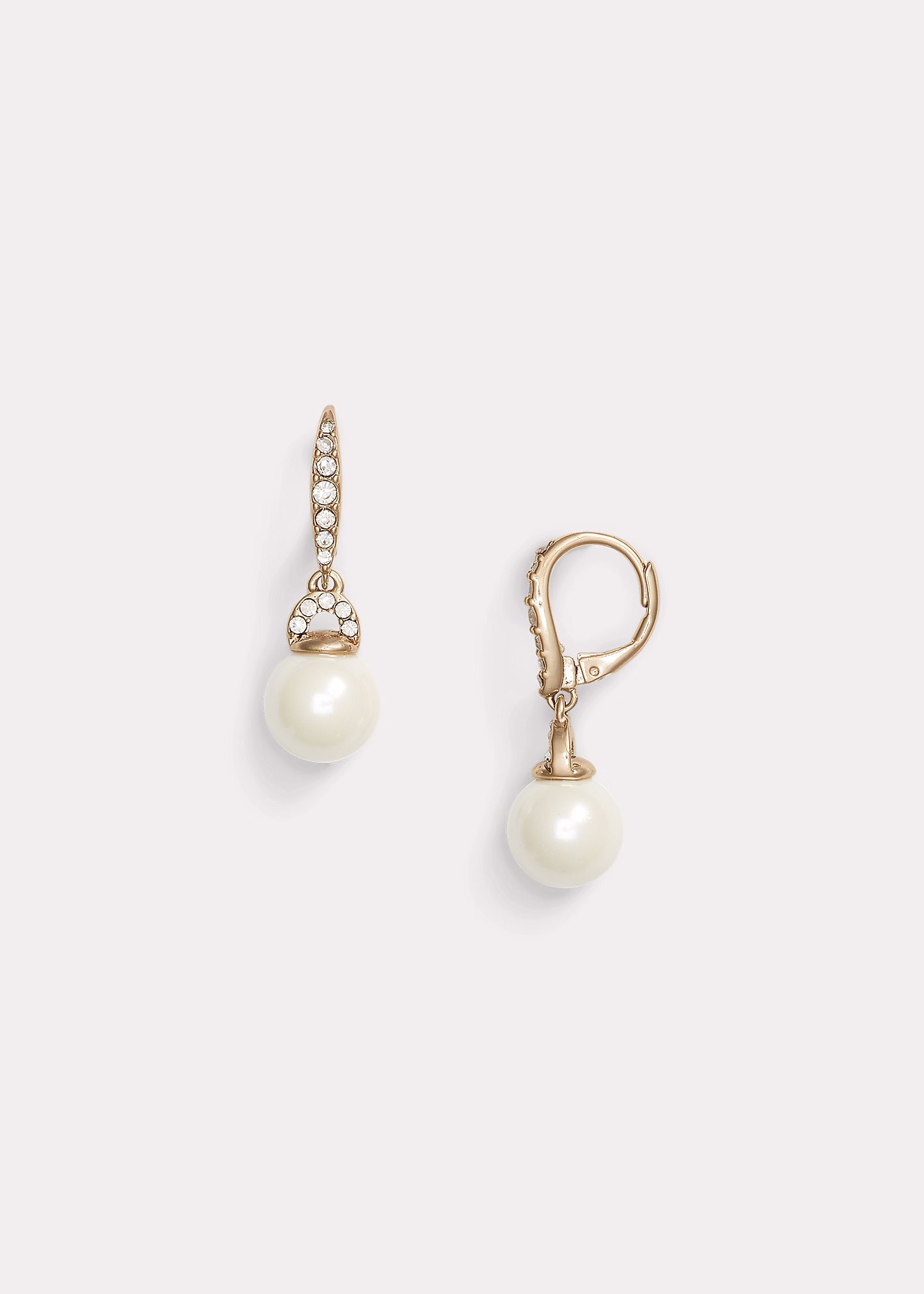 Goldfarbene Ohrhänger mit Kunstperlen - RALPH LAUREN OUTLET