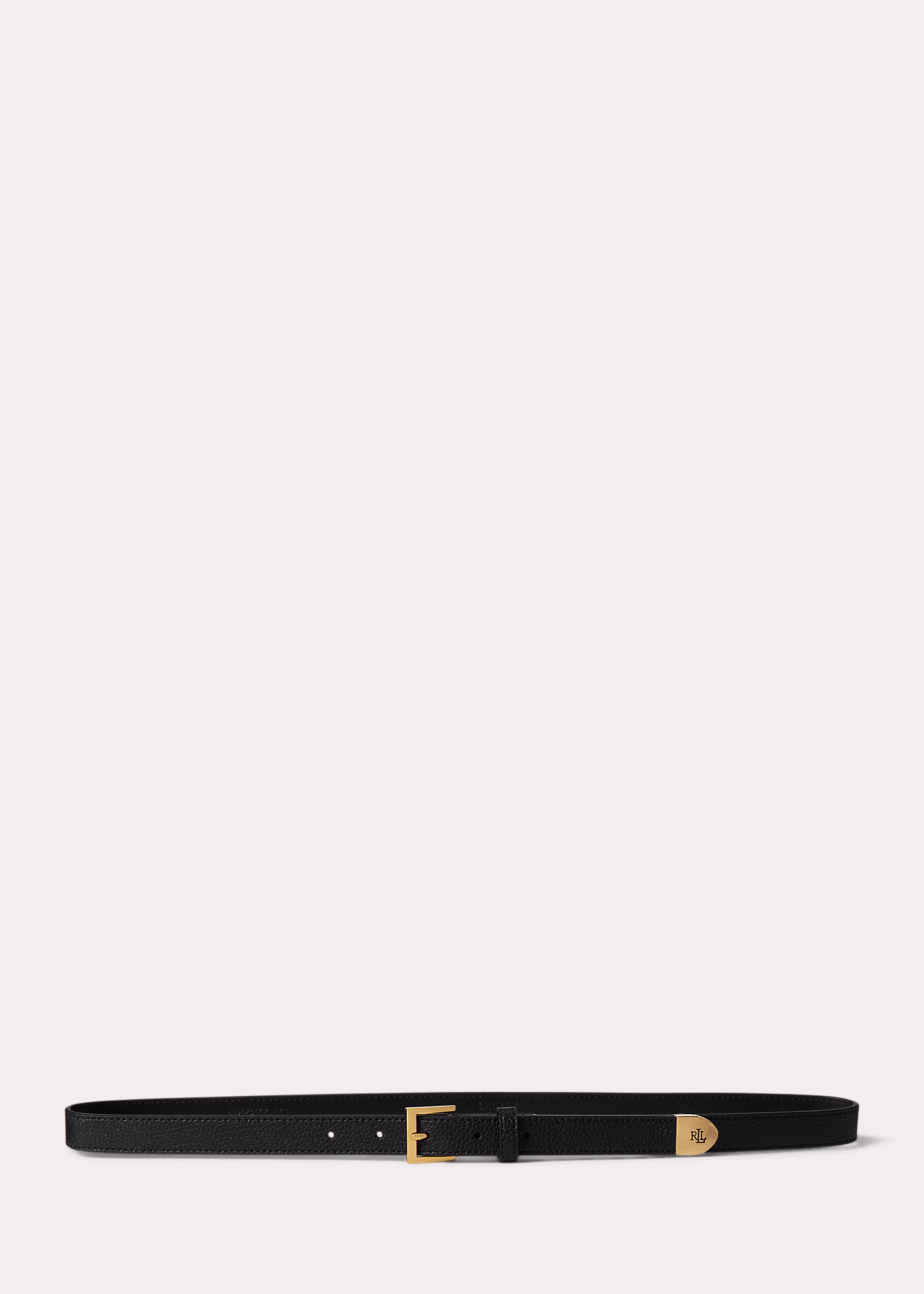 Narbenledergürtel mit Logo-Spitze - RALPH LAUREN OUTLET