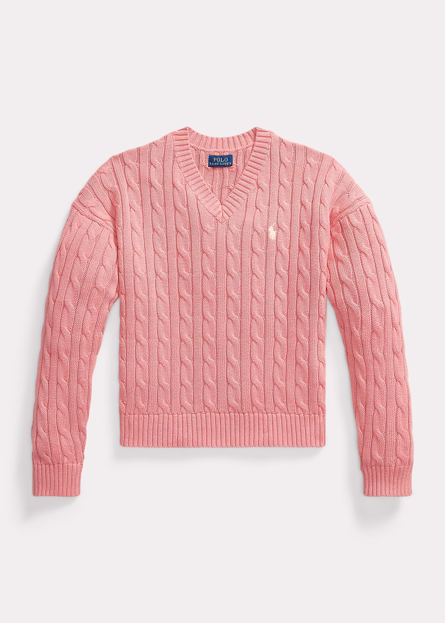 Zopfmusterpullover mit V-Ausschnitt - RALPH LAUREN OUTLET