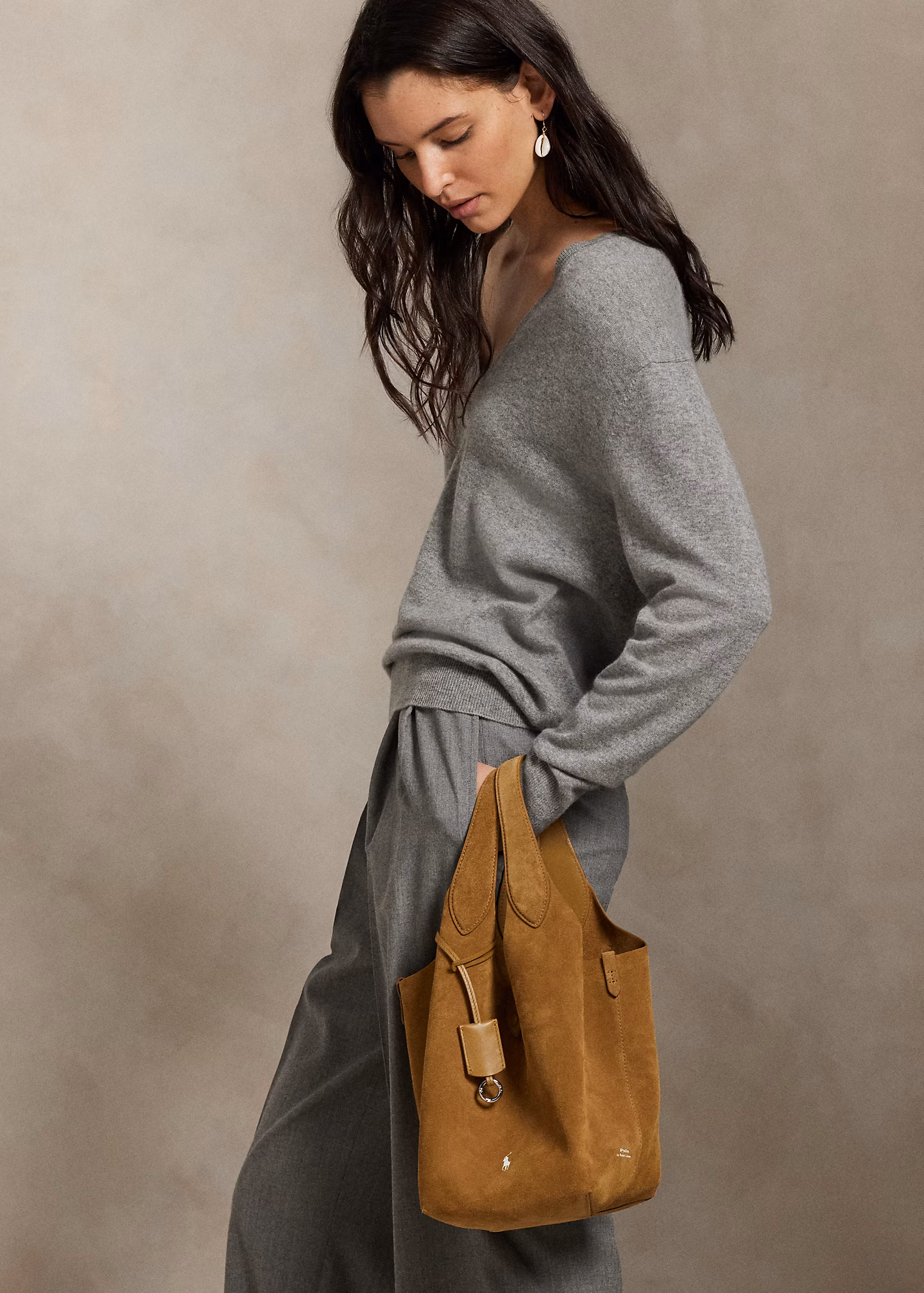 Wildleder-Tragetasche Polo Play - RALPH LAUREN OUTLET