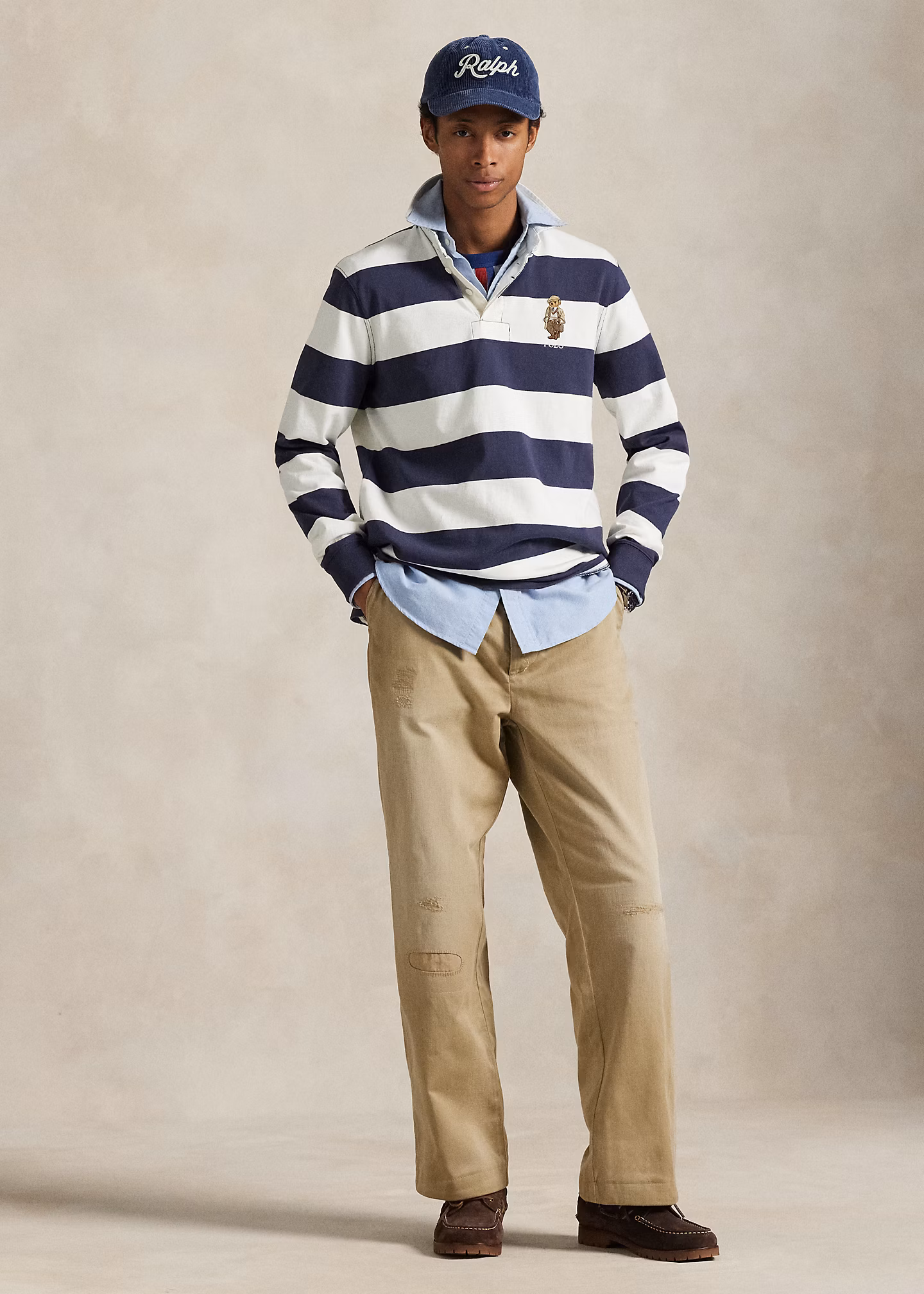 Classic-Fit Rugbyhemd mit Polo Bear - RALPH LAUREN OUTLET