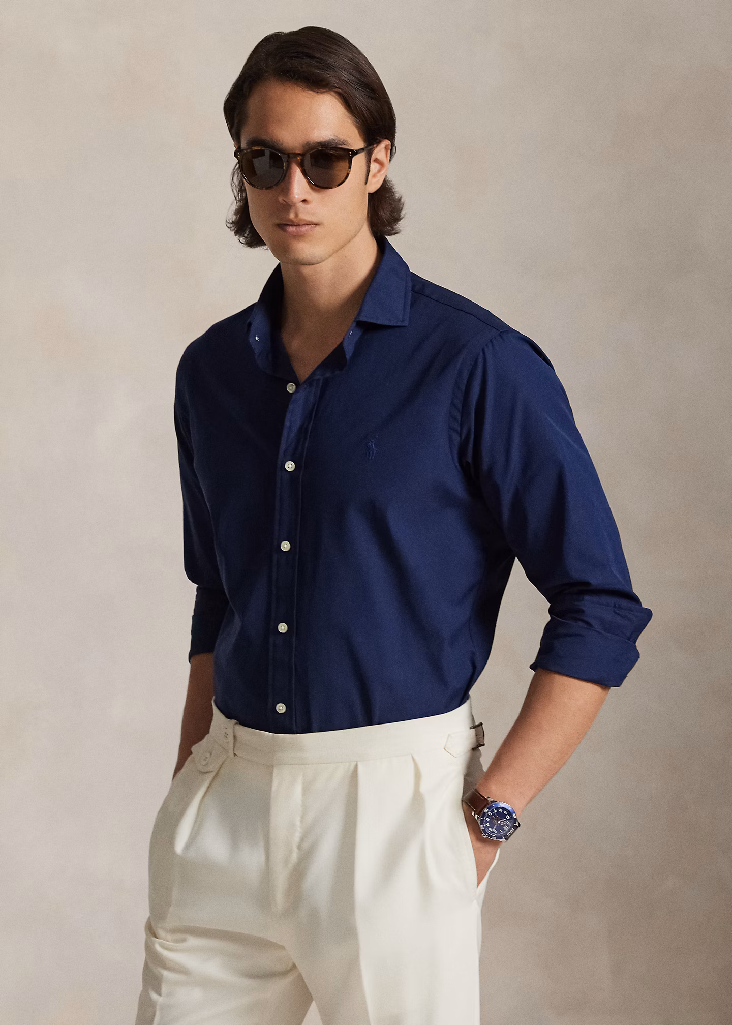 Custom-Fit Hemd aus Popeline - RALPH LAUREN OUTLET