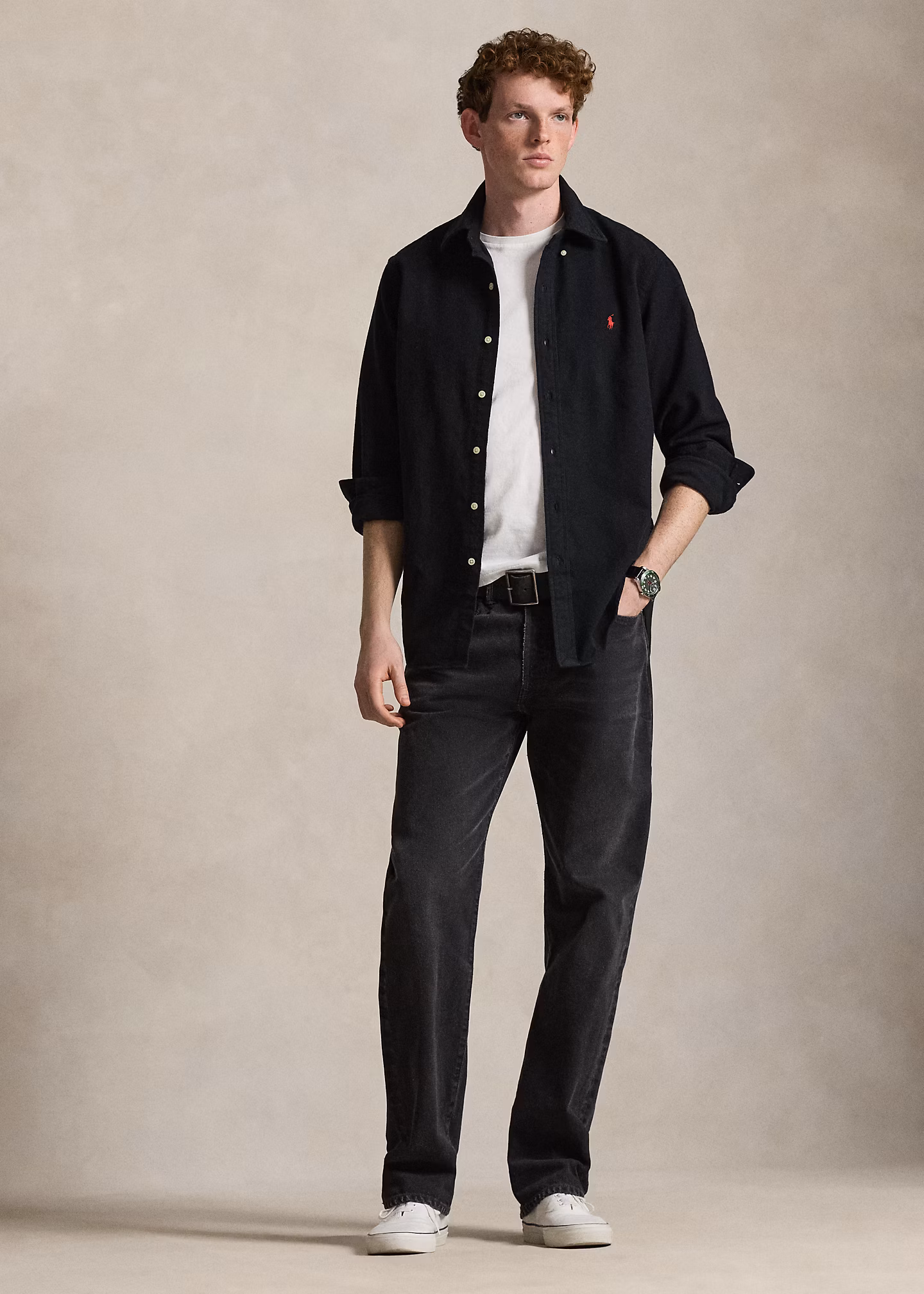 Angerautes Custom-Fit Flanellhemd - RALPH LAUREN OUTLET