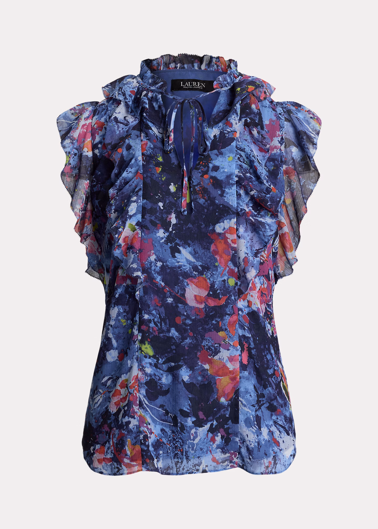 Georgette-Bluse mit Rüschen und Druck - RALPH LAUREN OUTLET