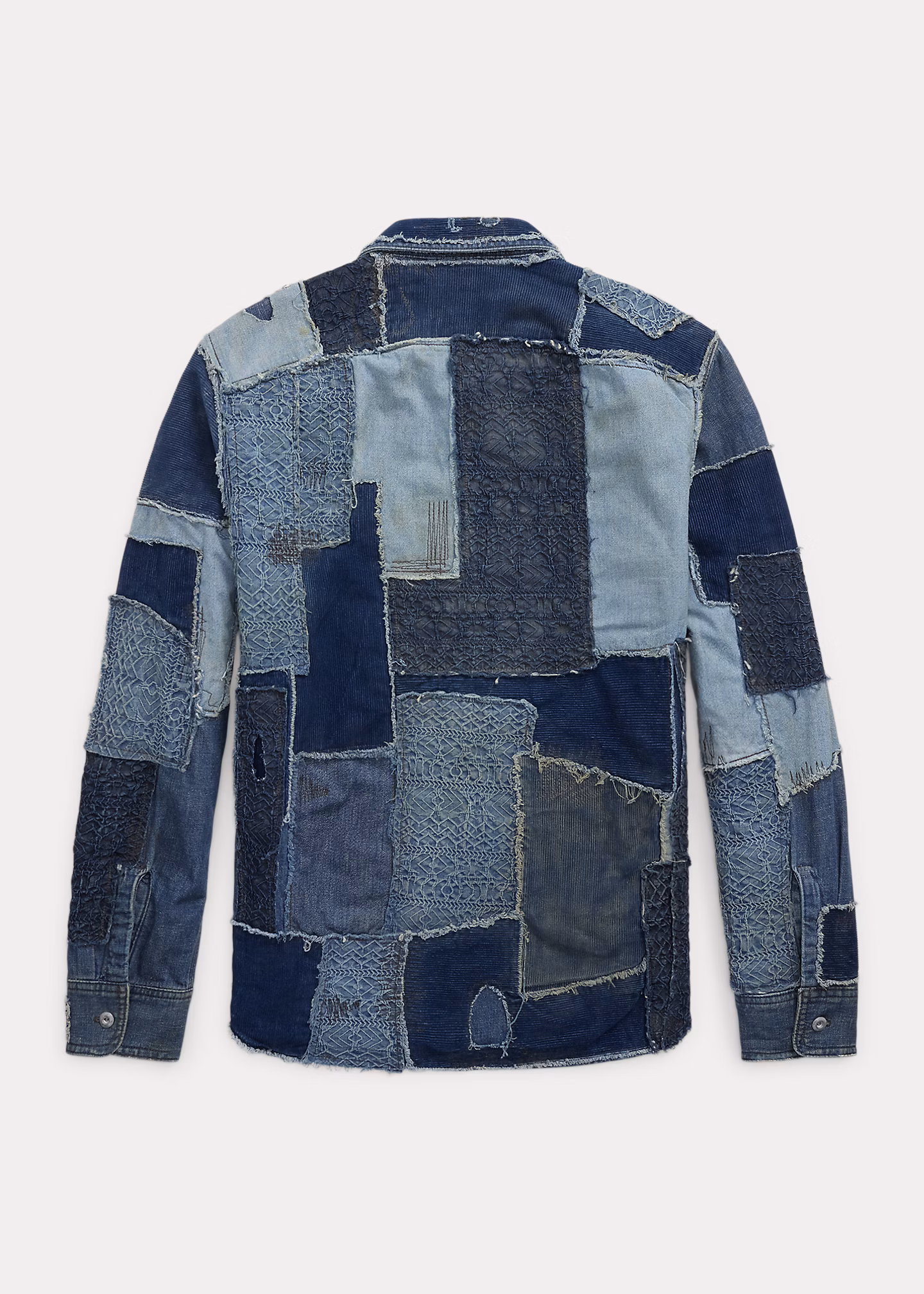 Denim-Patchwork-Arbeitshemd in Indigo - RALPH LAUREN OUTLET