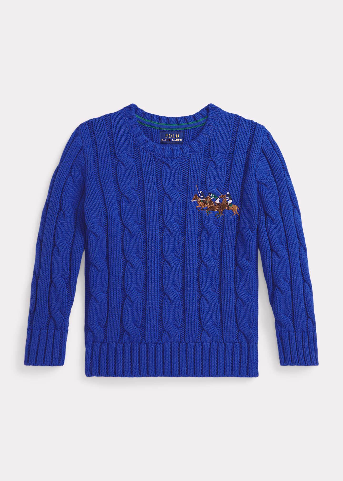 Baumwollpullover mit Dreifach-Pony - RALPH LAUREN OUTLET