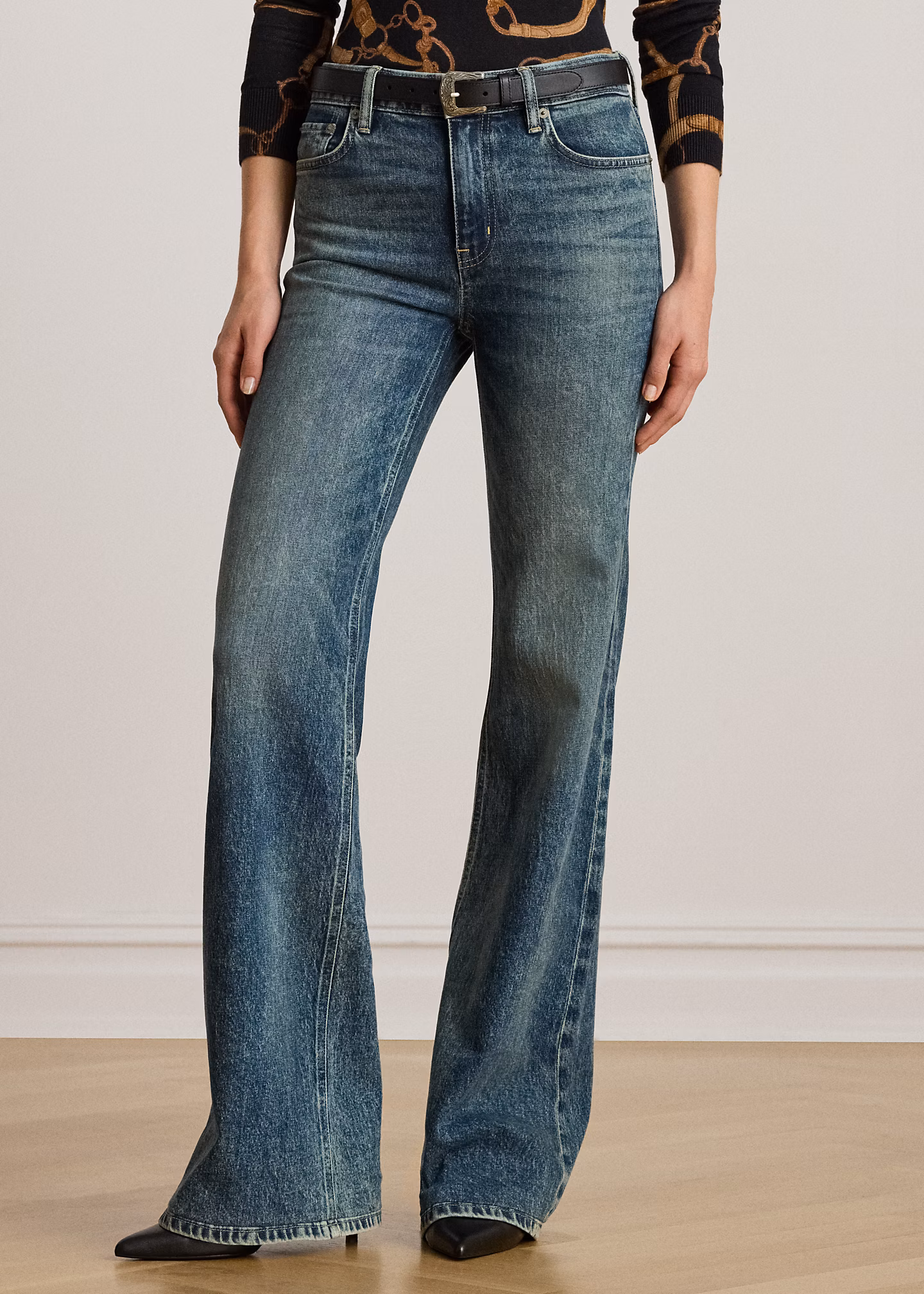 Ausgestellte Jeans mit hoher Leibhöhe - RALPH LAUREN OUTLET