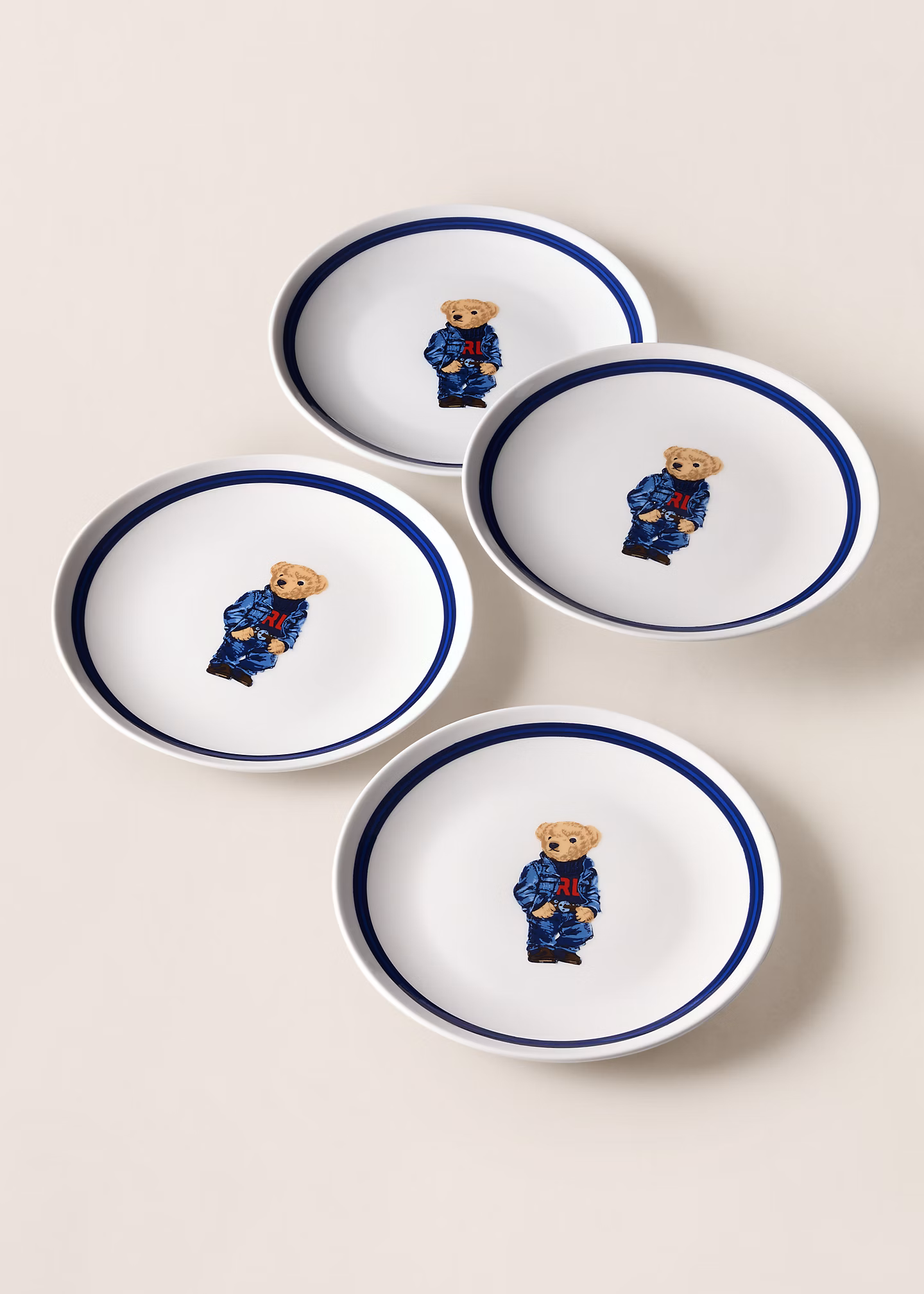Dessertteller-Set mit Denim Polo Bear - RALPH LAUREN OUTLET