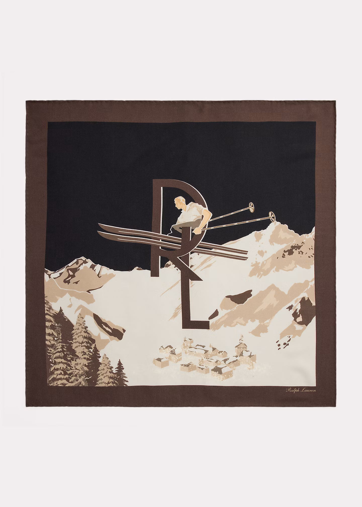 Seidentuch mit Skifahrer-Druck - RALPH LAUREN OUTLET