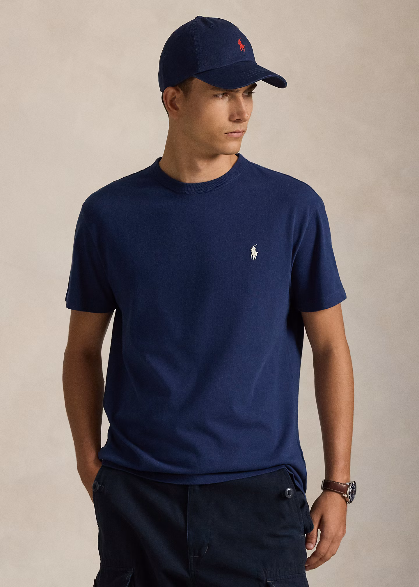 Classic-Fit Rundhals-T-Shirt aus Jersey - RALPH LAUREN OUTLET
