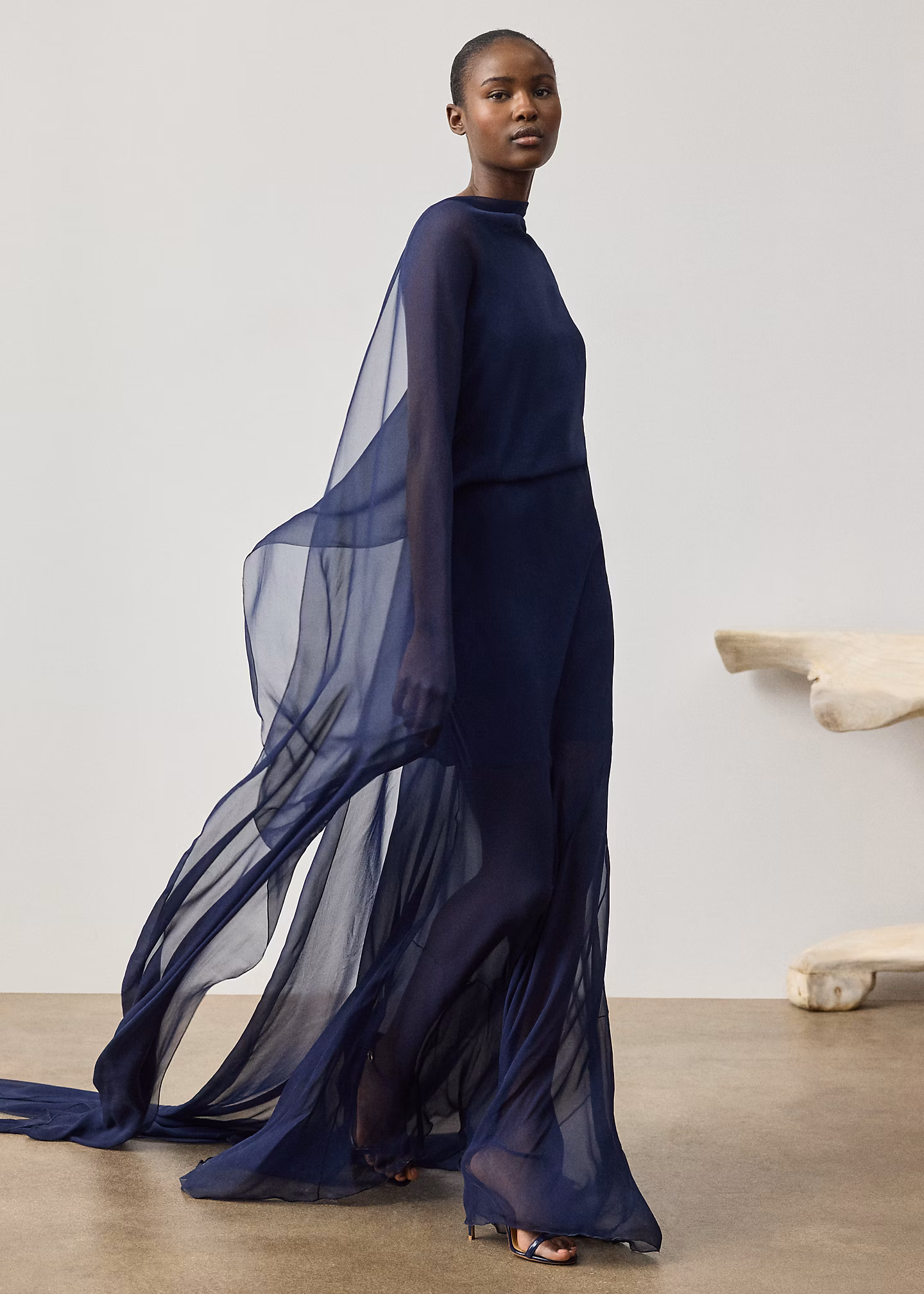 Abendkleid Dylon aus gewaschenem Chiffon - RALPH LAUREN OUTLET