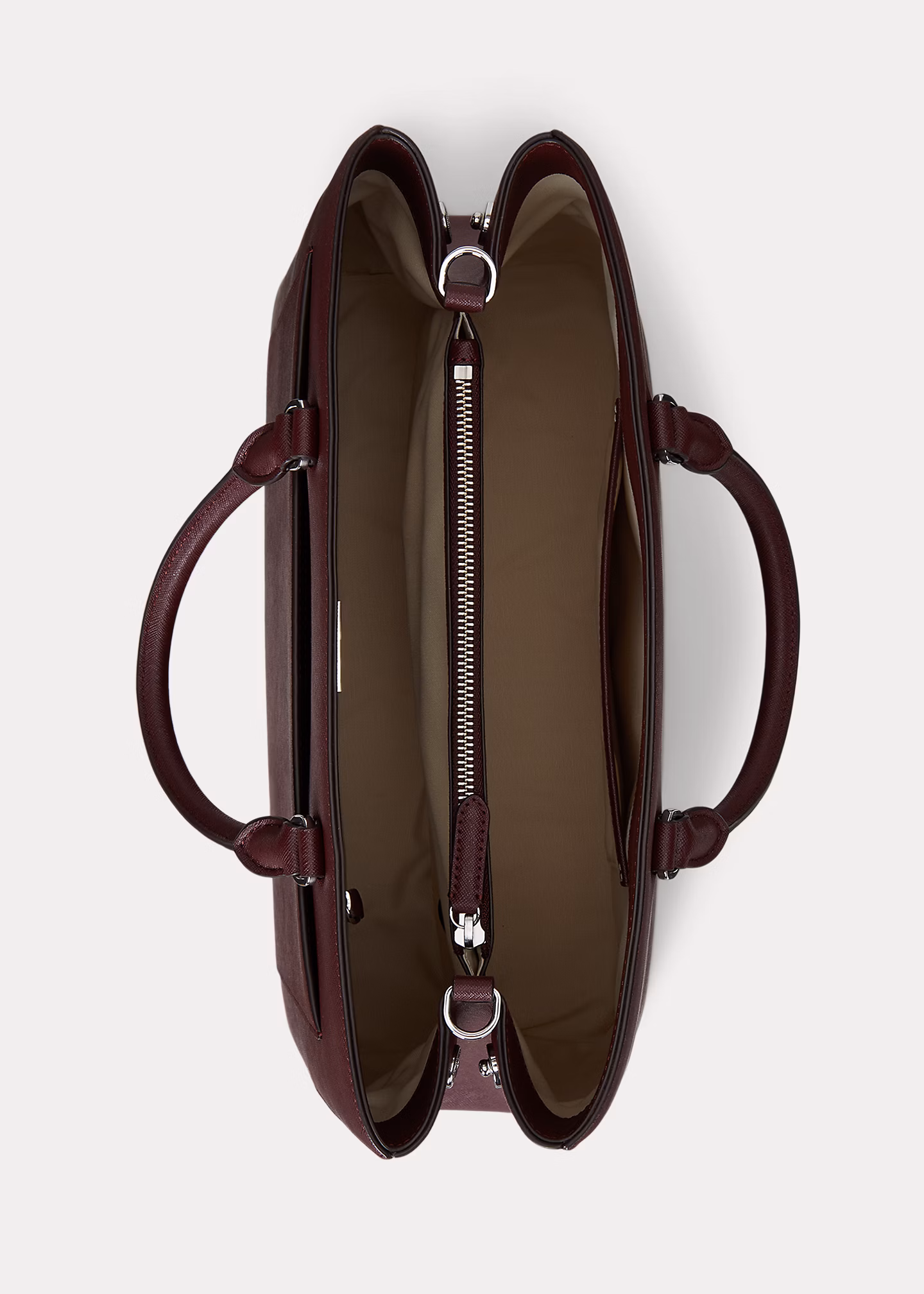 Crosshatch Leather Large Hanna Satchel - RALPH LAUREN OUTLET