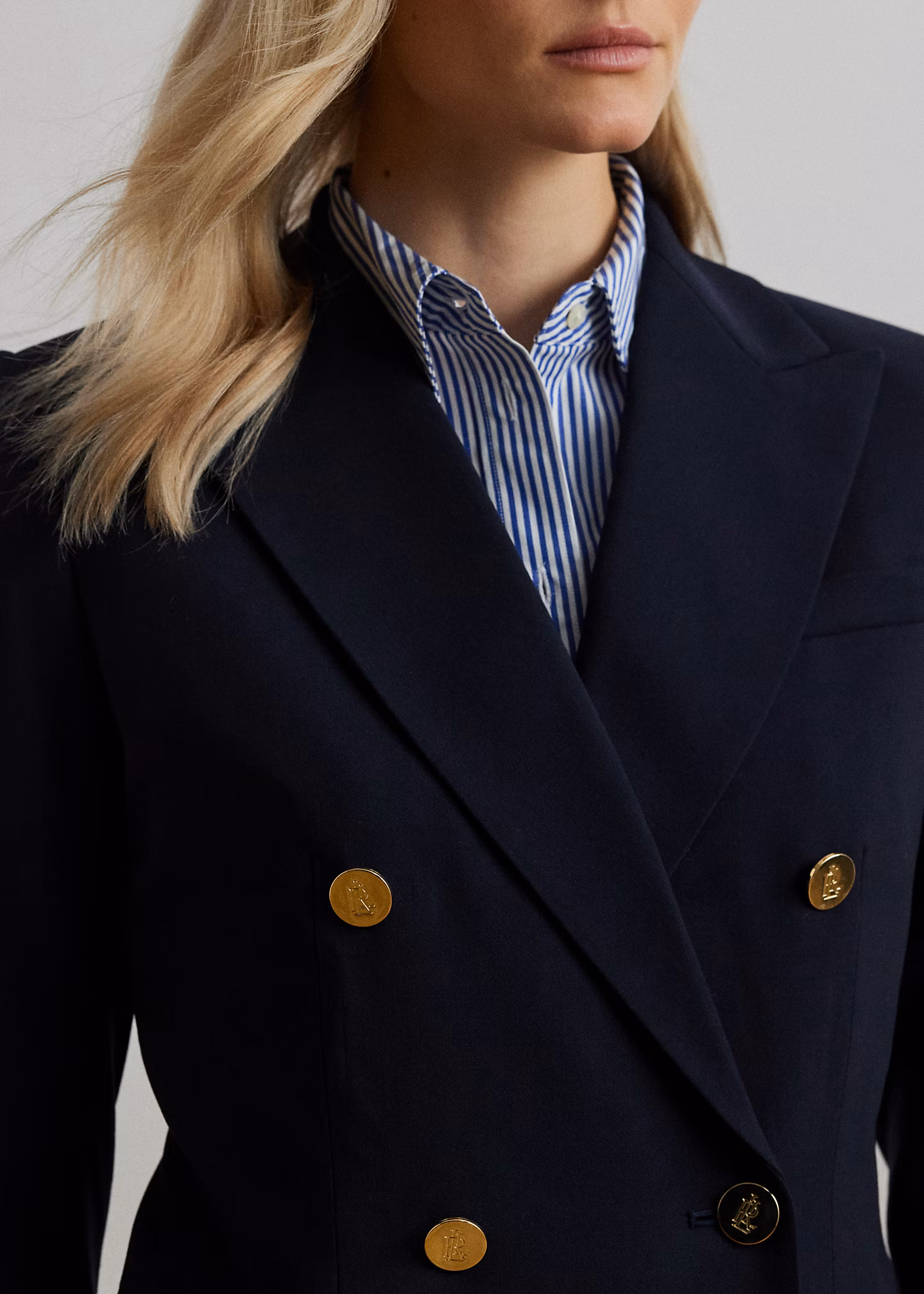 Zweireihiger Blazer aus Wollkrepp - RALPH LAUREN OUTLET
