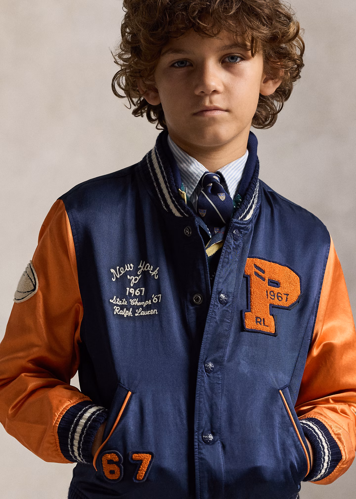 Baseballjacke aus Satin - RALPH LAUREN OUTLET