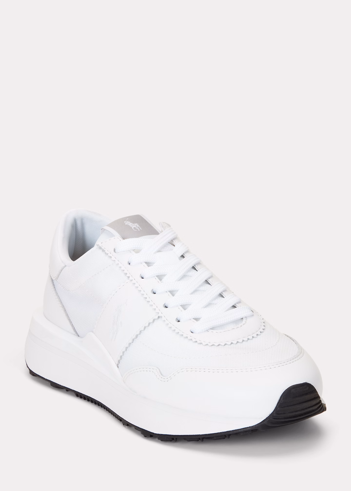 Sneaker Train 89 aus Leder und Oxford - RALPH LAUREN OUTLET