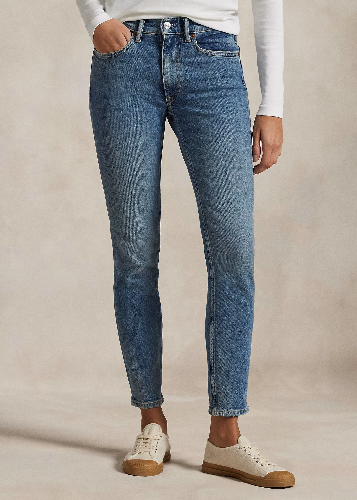 Super-Slim-Jeans mit mittlerer Leibhöhe - RALPH LAUREN OUTLET