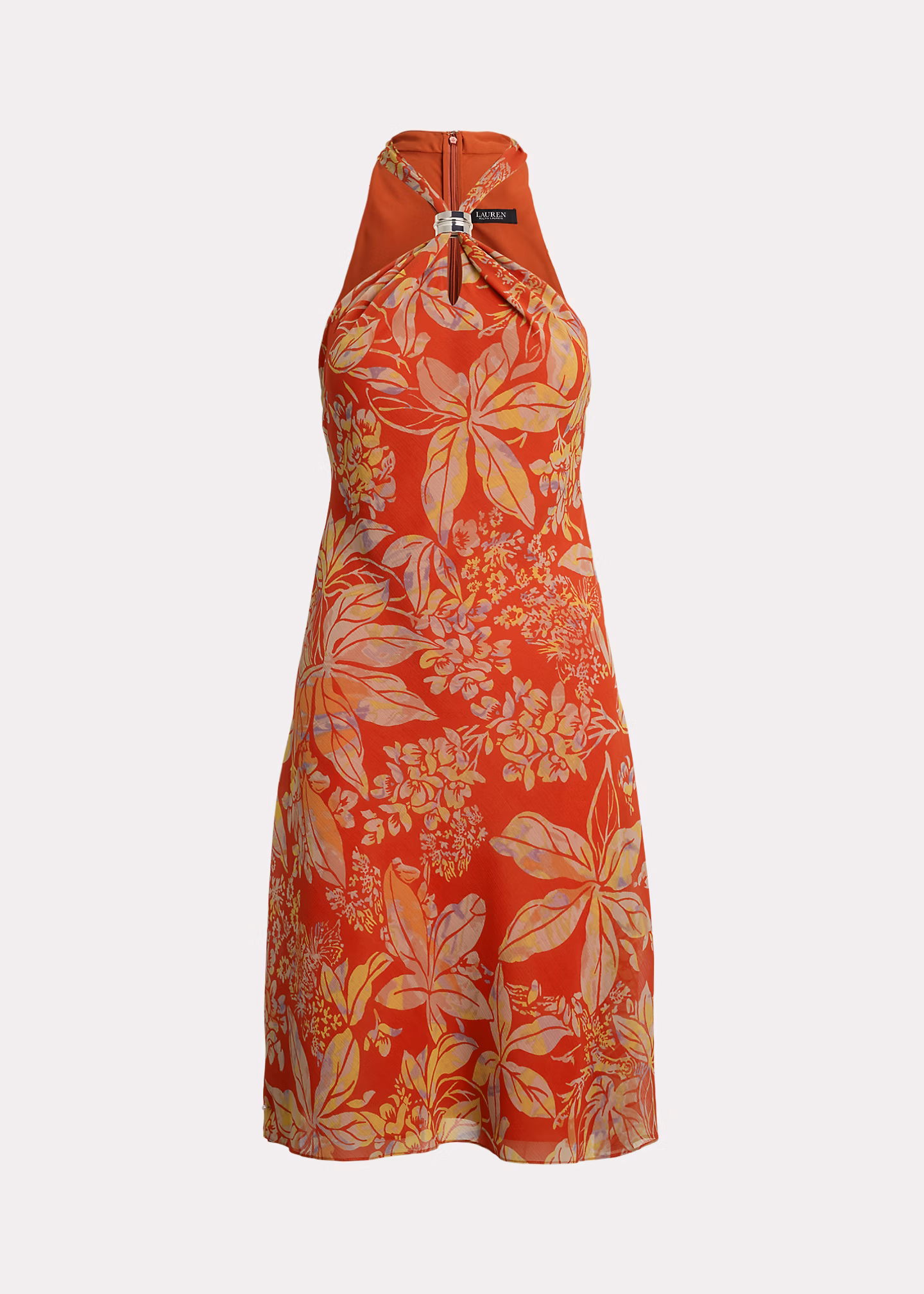 Geblümtes Neckholder-Kleid aus Georgette - RALPH LAUREN OUTLET